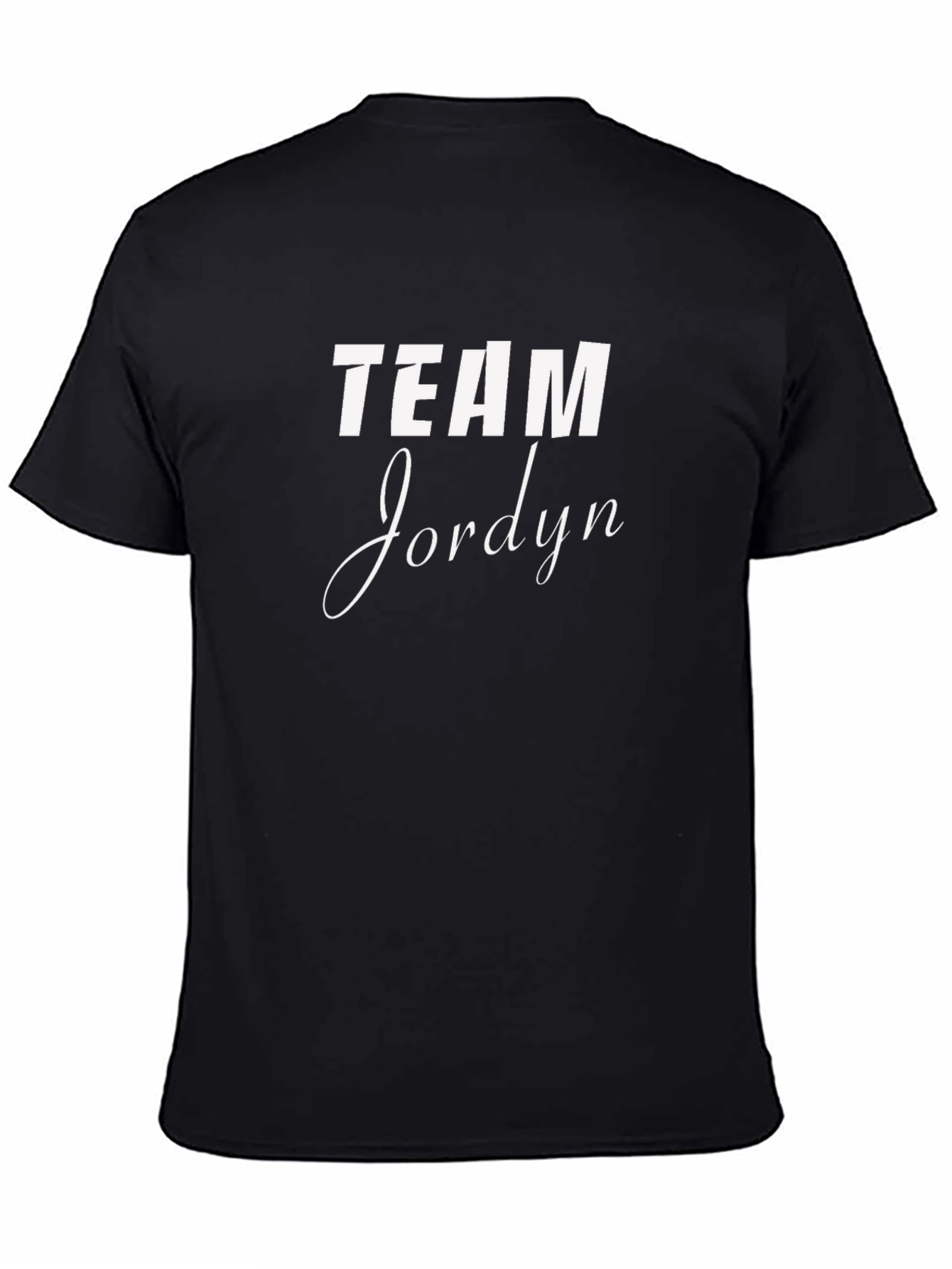 Team Jordyn T-Shirt - Black Cotton Crew Neck