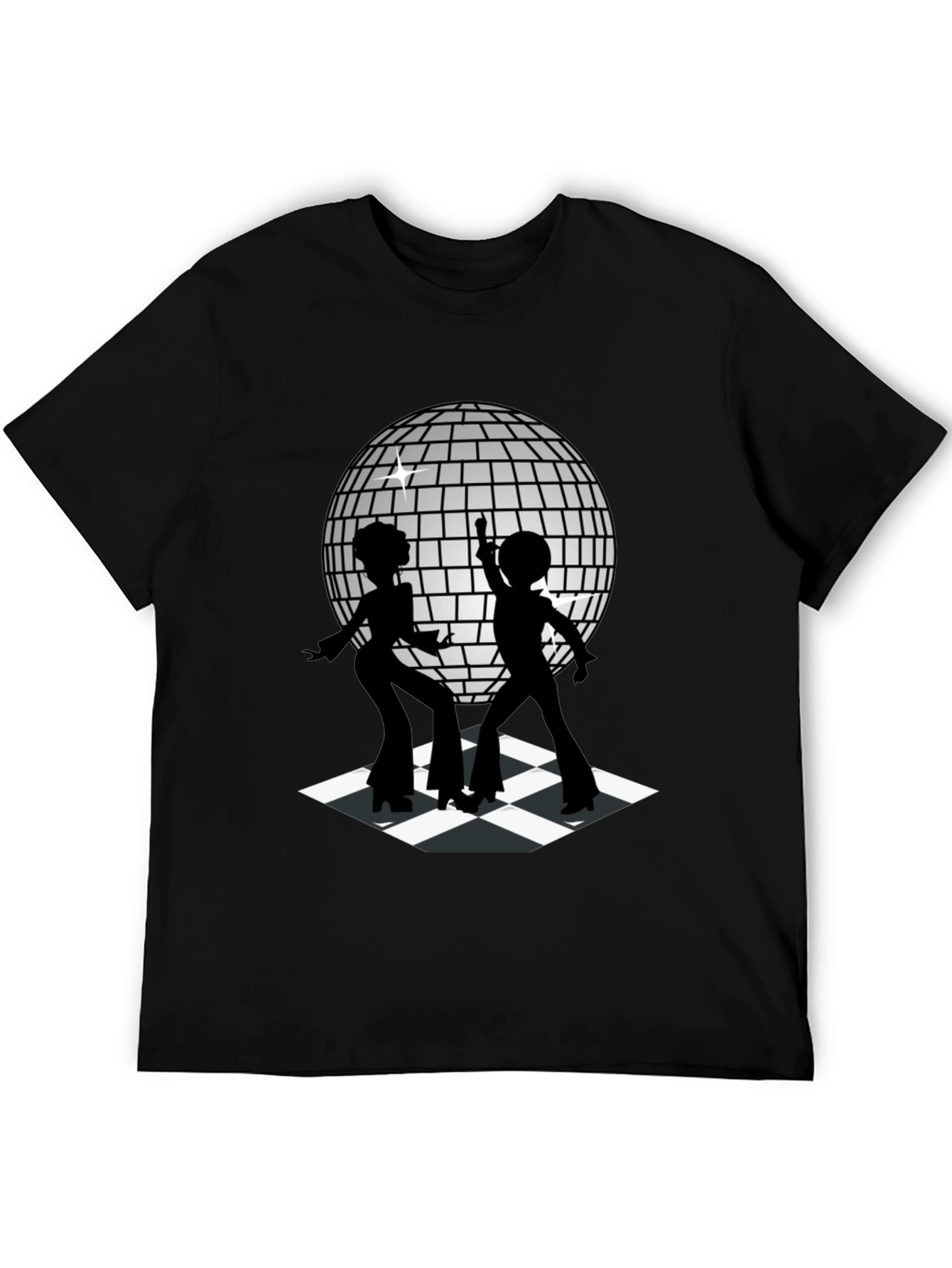 Retro Disco Dance T-Shirt - Black