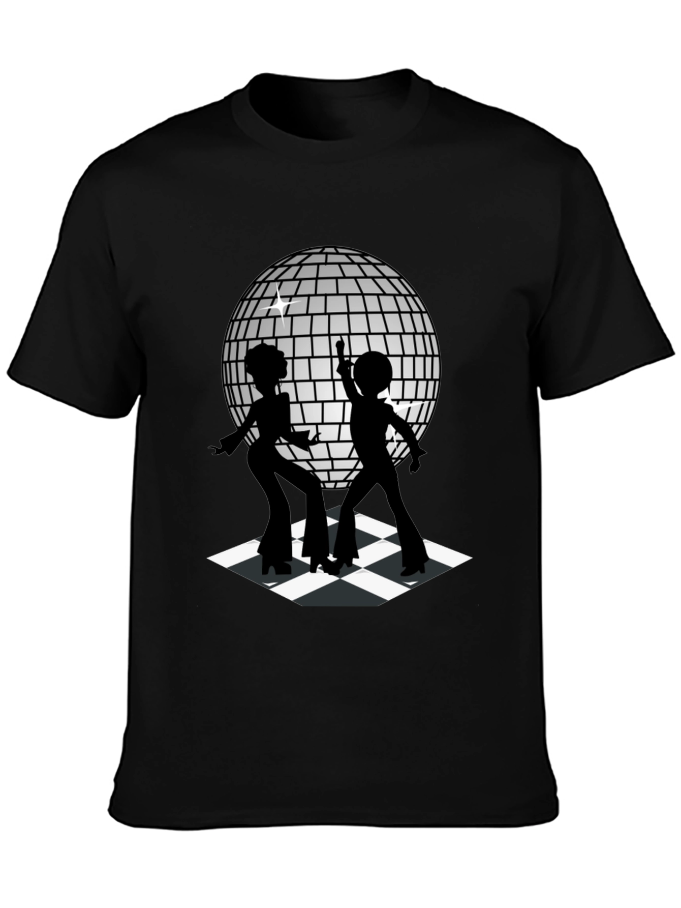 Retro Disco Dance T-Shirt - Black