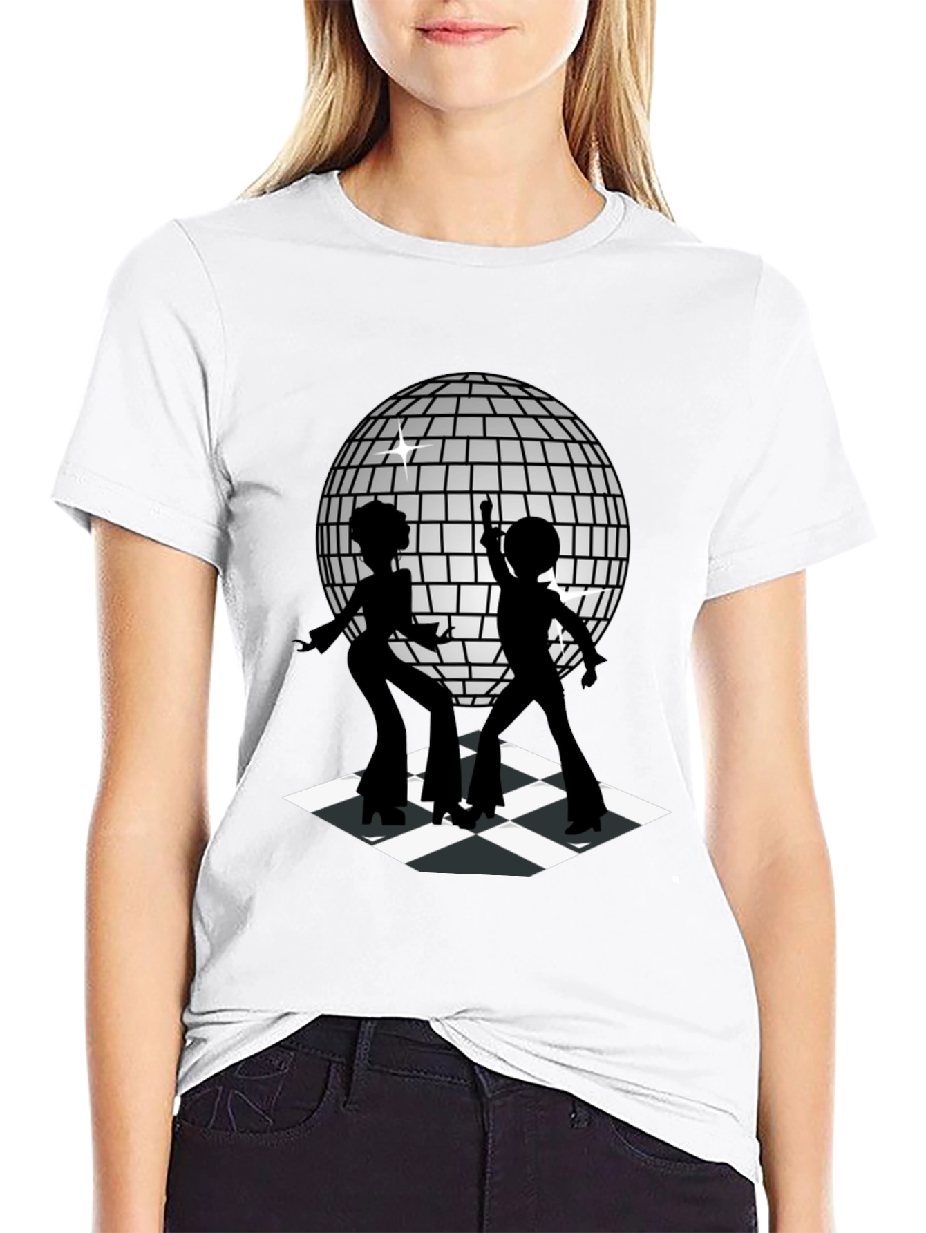 Retro Disco Dance T-Shirt - Black