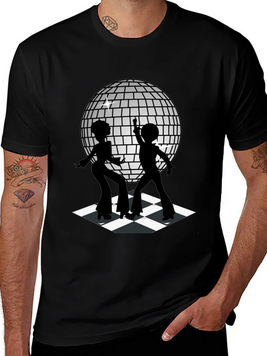 Retro Disco Dance T-Shirt - Black