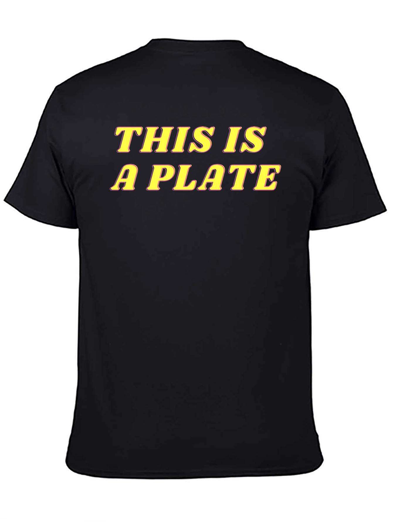 This is a Plate Graphic T-Shirt - Black