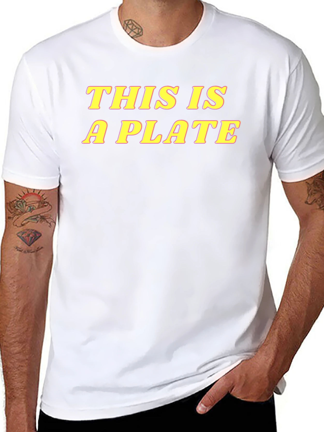 This is a Plate Graphic T-Shirt - Black