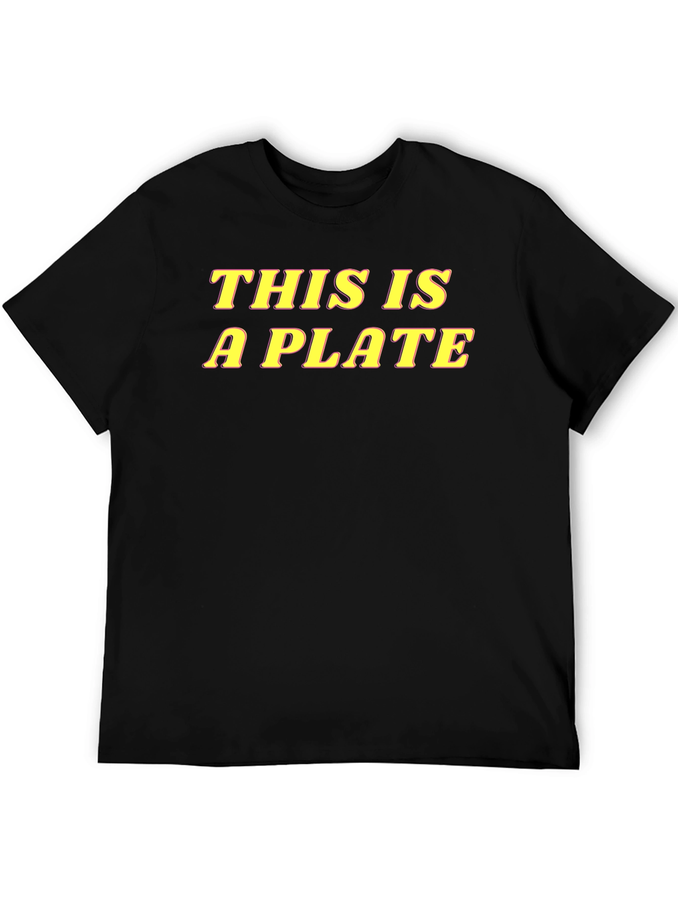 This is a Plate Graphic T-Shirt - Black