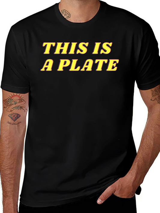 This is a Plate Graphic T-Shirt - Black