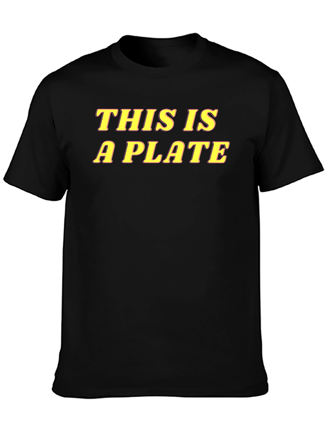 This is a Plate Graphic T-Shirt - Black