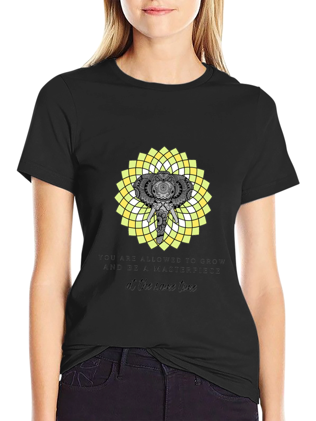 Elephant Mandala T-Shirt - Grow & Be a Masterpiece