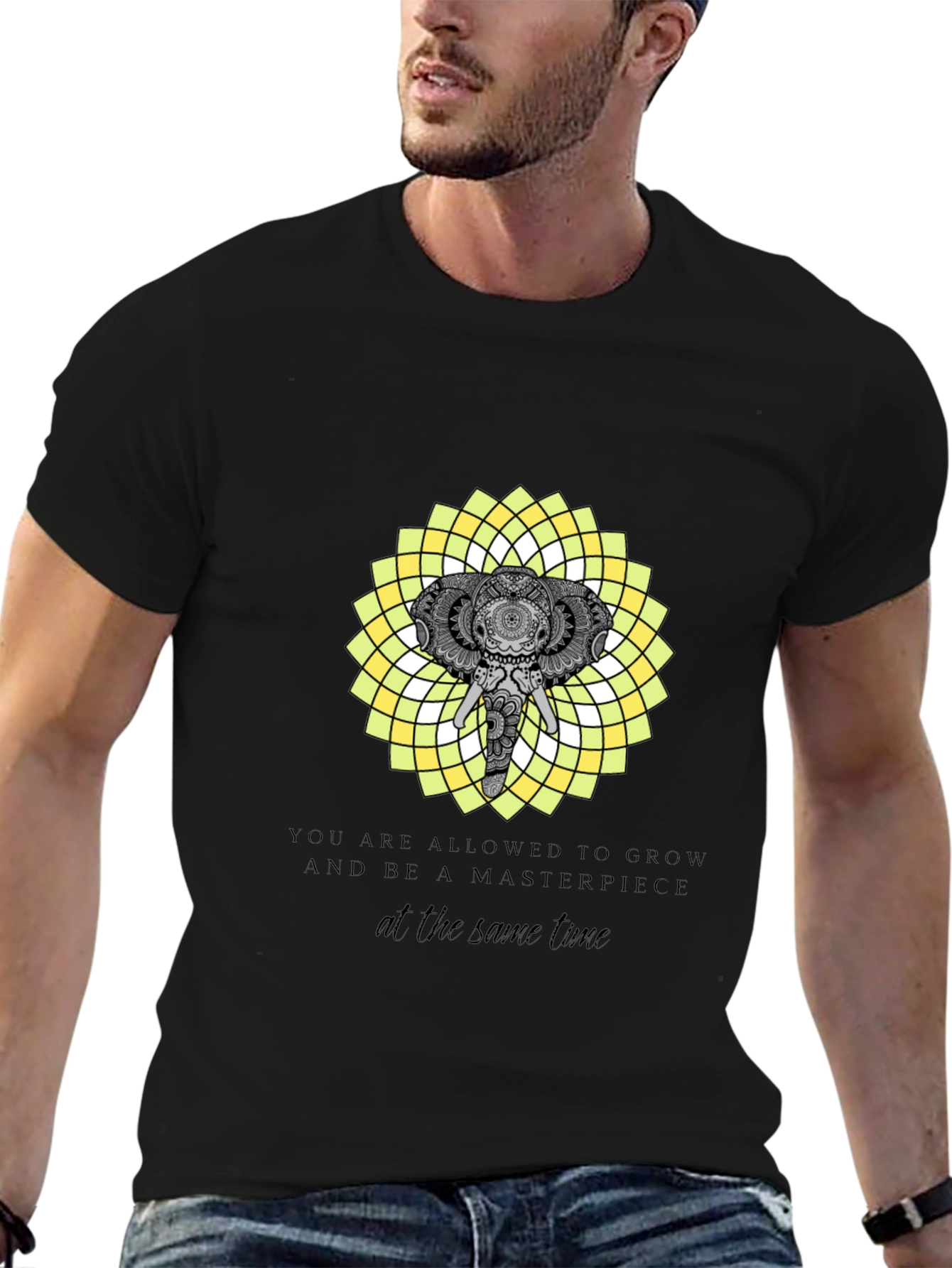 Elephant Mandala T-Shirt - Grow & Be a Masterpiece