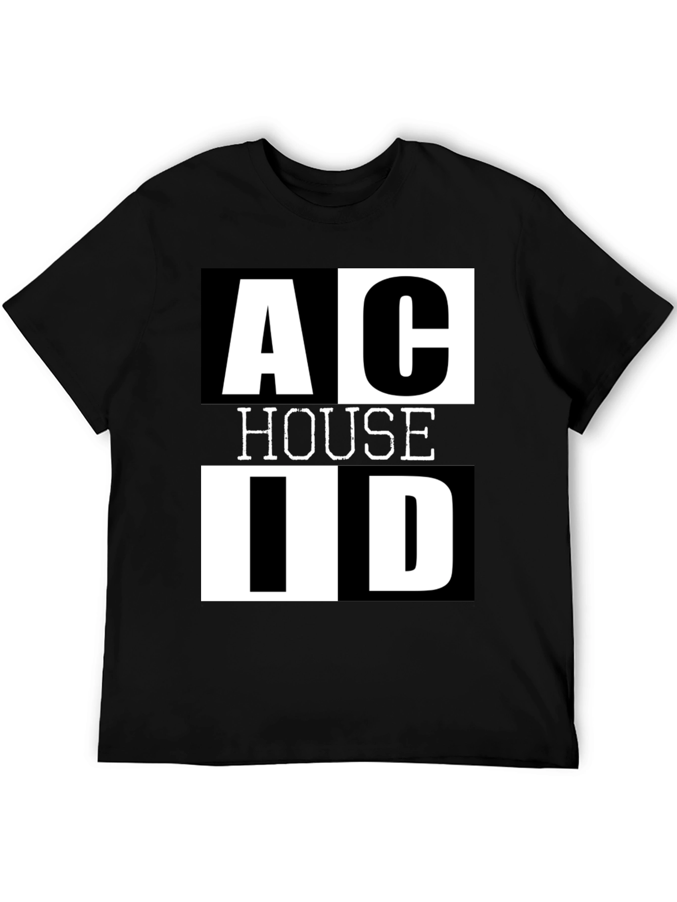 Acid House Black Graphic T-Shirt