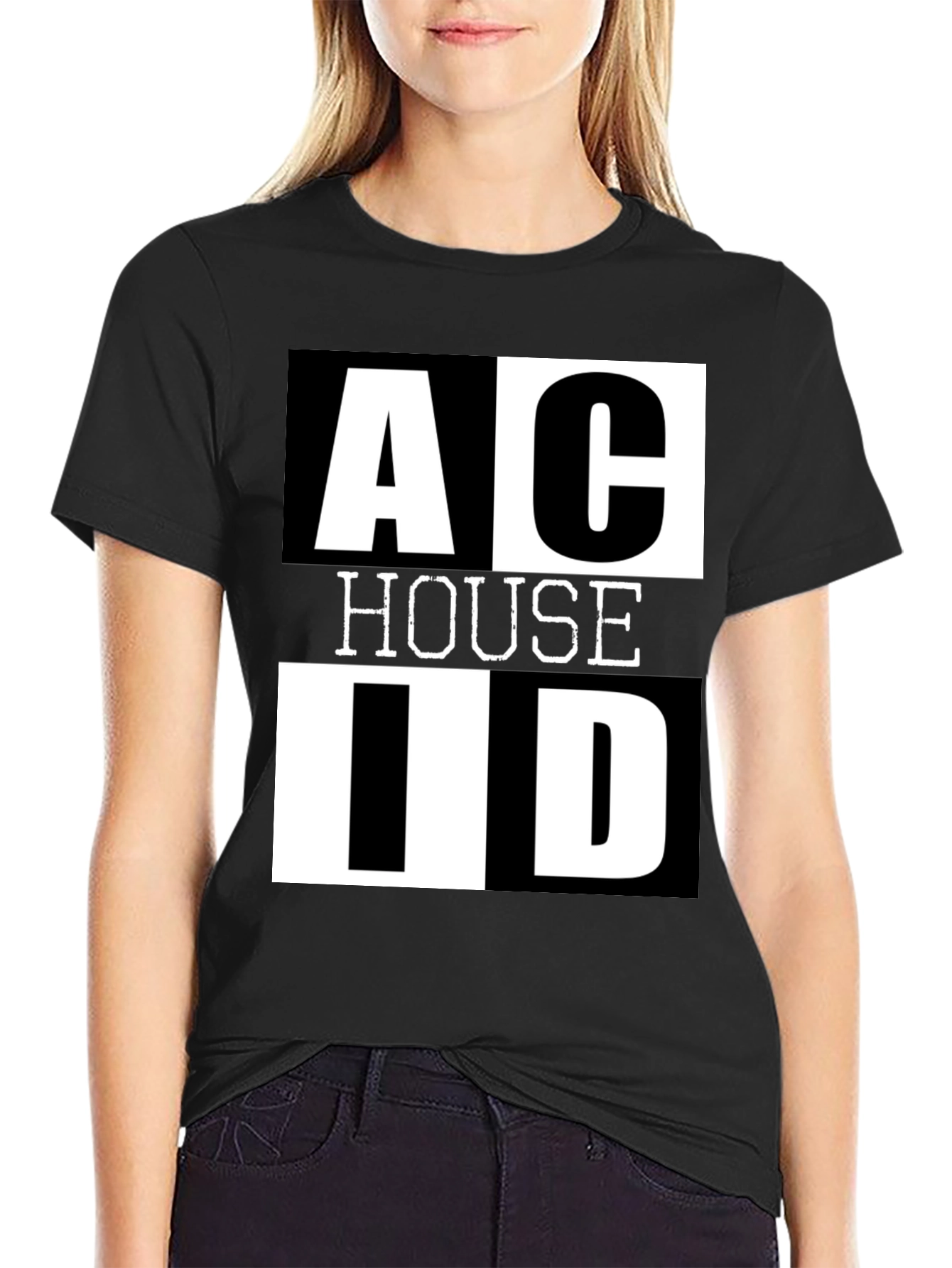 Acid House Black Graphic T-Shirt