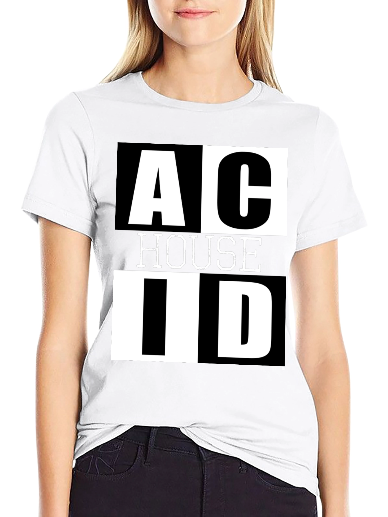 Acid House Black Graphic T-Shirt