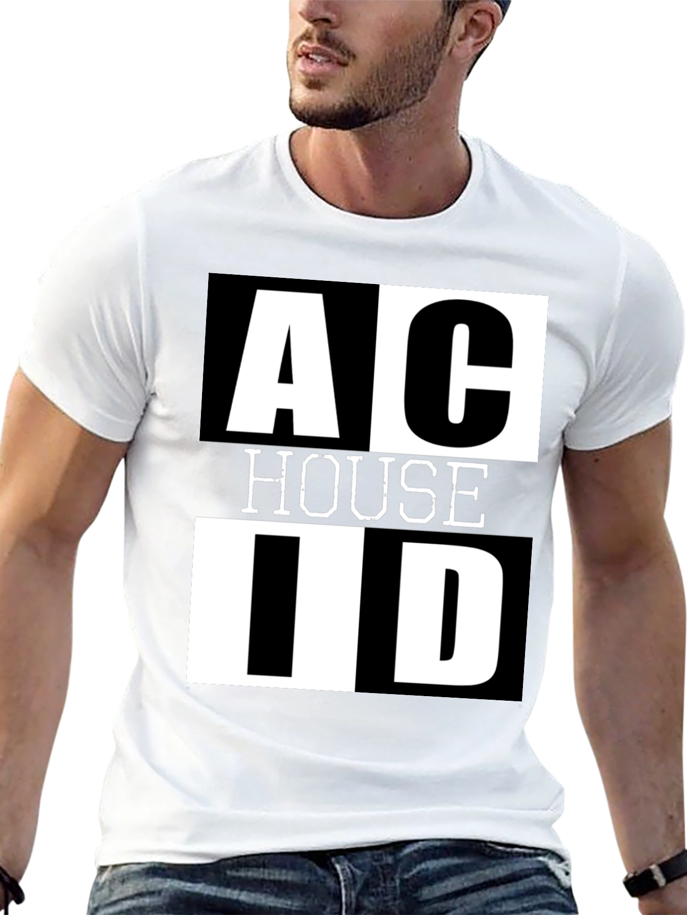 Acid House Black Graphic T-Shirt