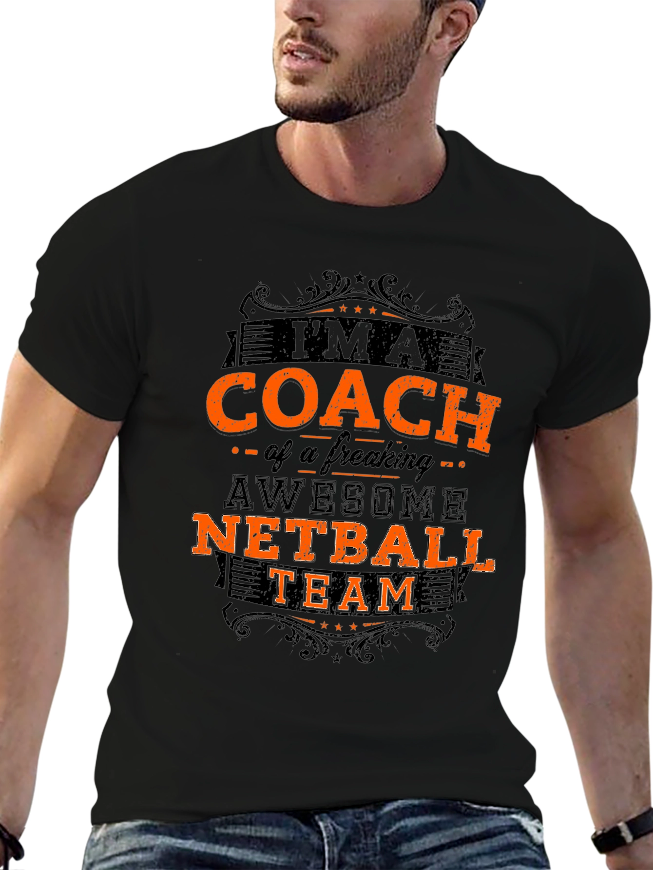 Awesome Netball Team Coach Graphic Tee
