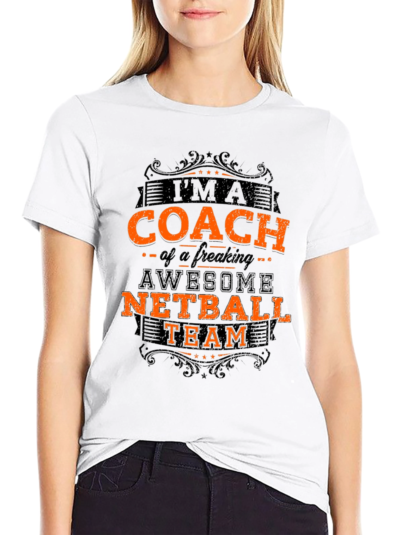 Awesome Netball Team Coach Graphic Tee