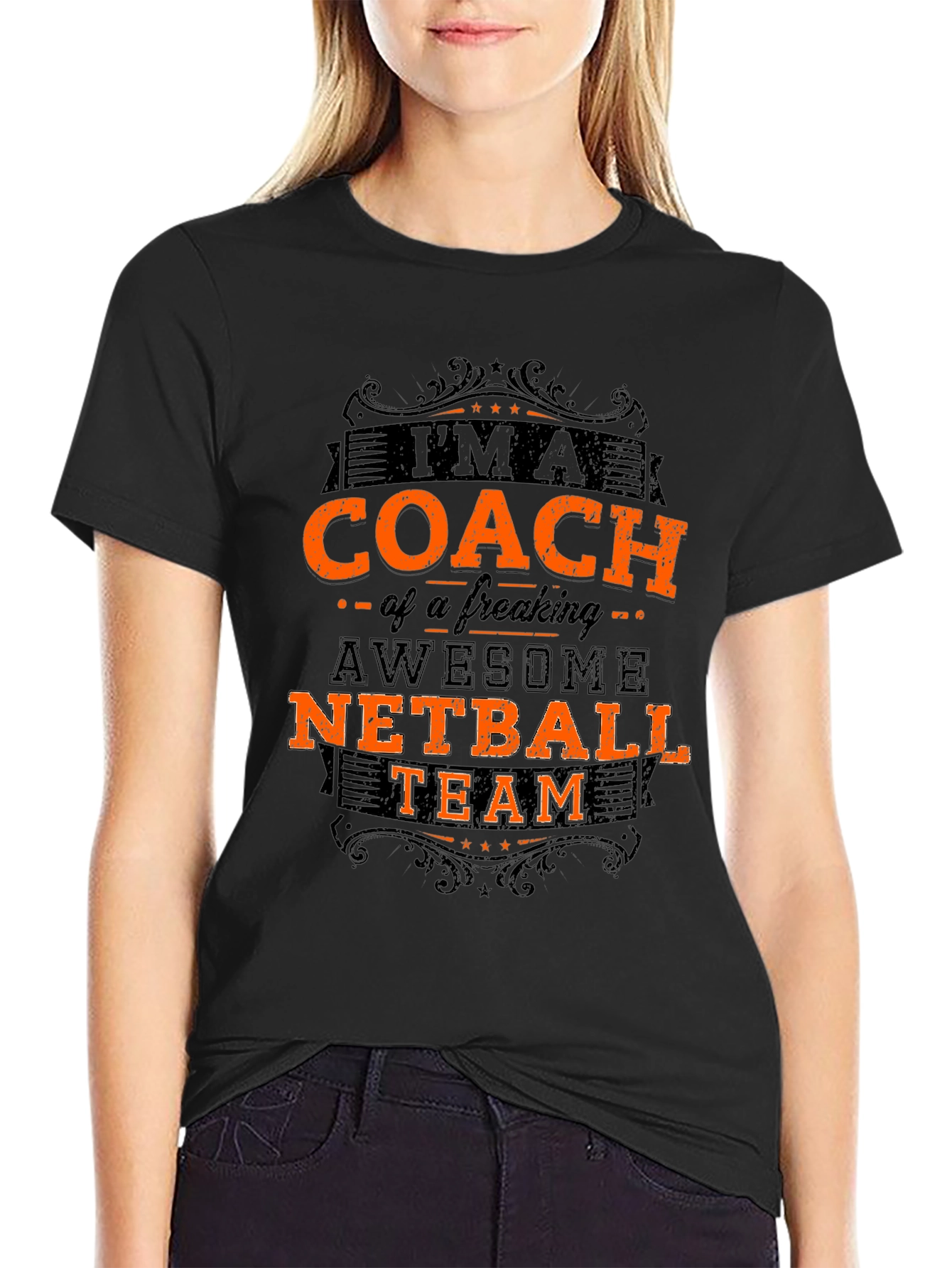 Awesome Netball Team Coach Graphic Tee