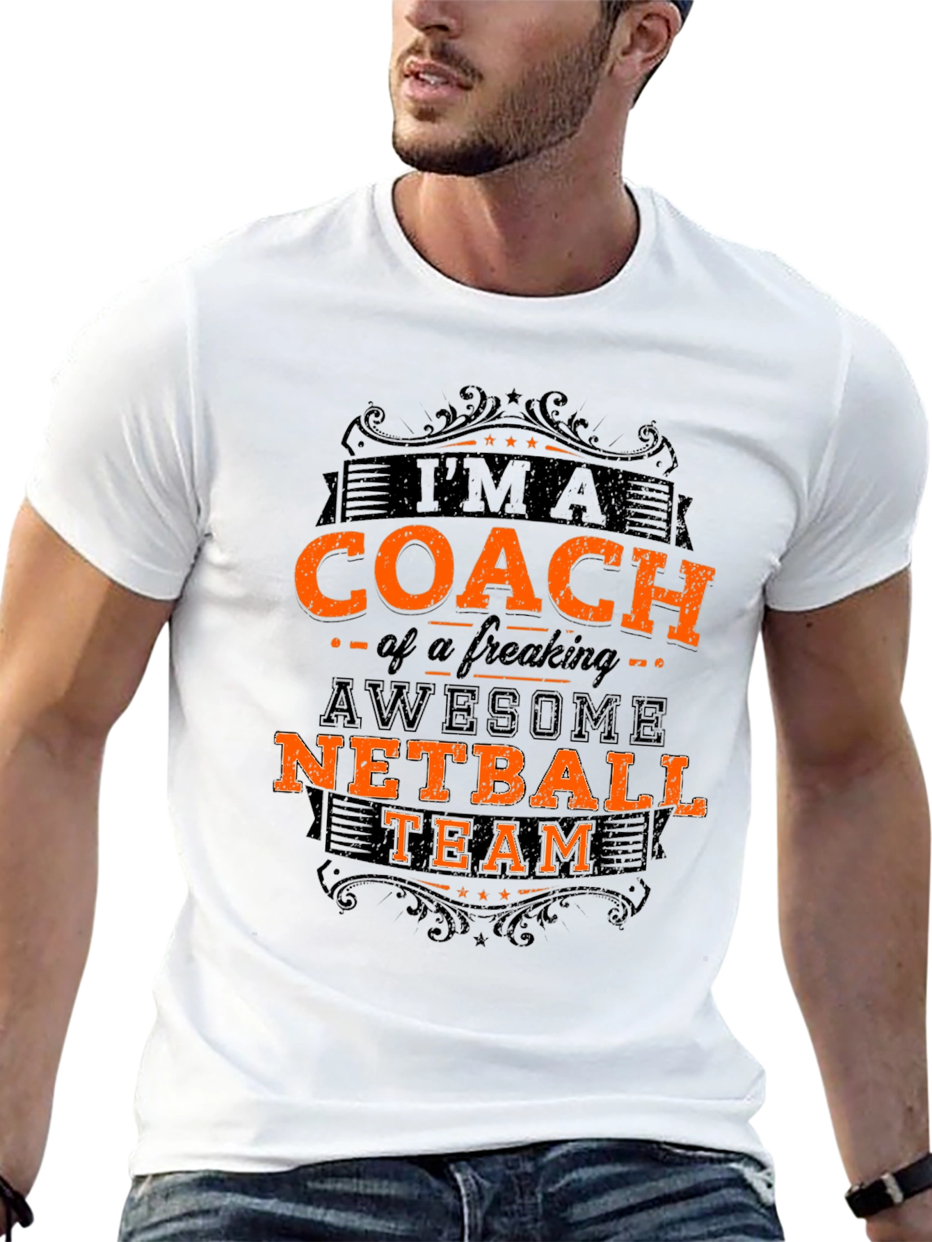 Awesome Netball Team Coach Graphic Tee