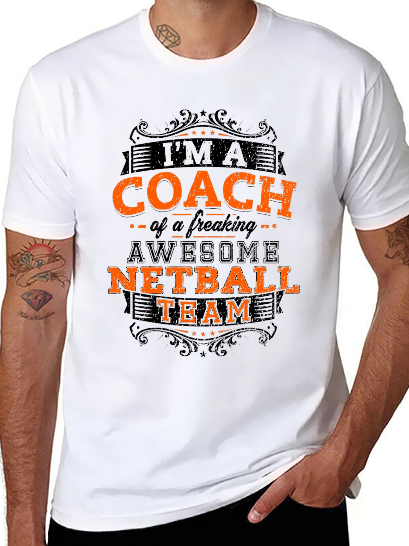 Awesome Netball Team Coach Graphic Tee