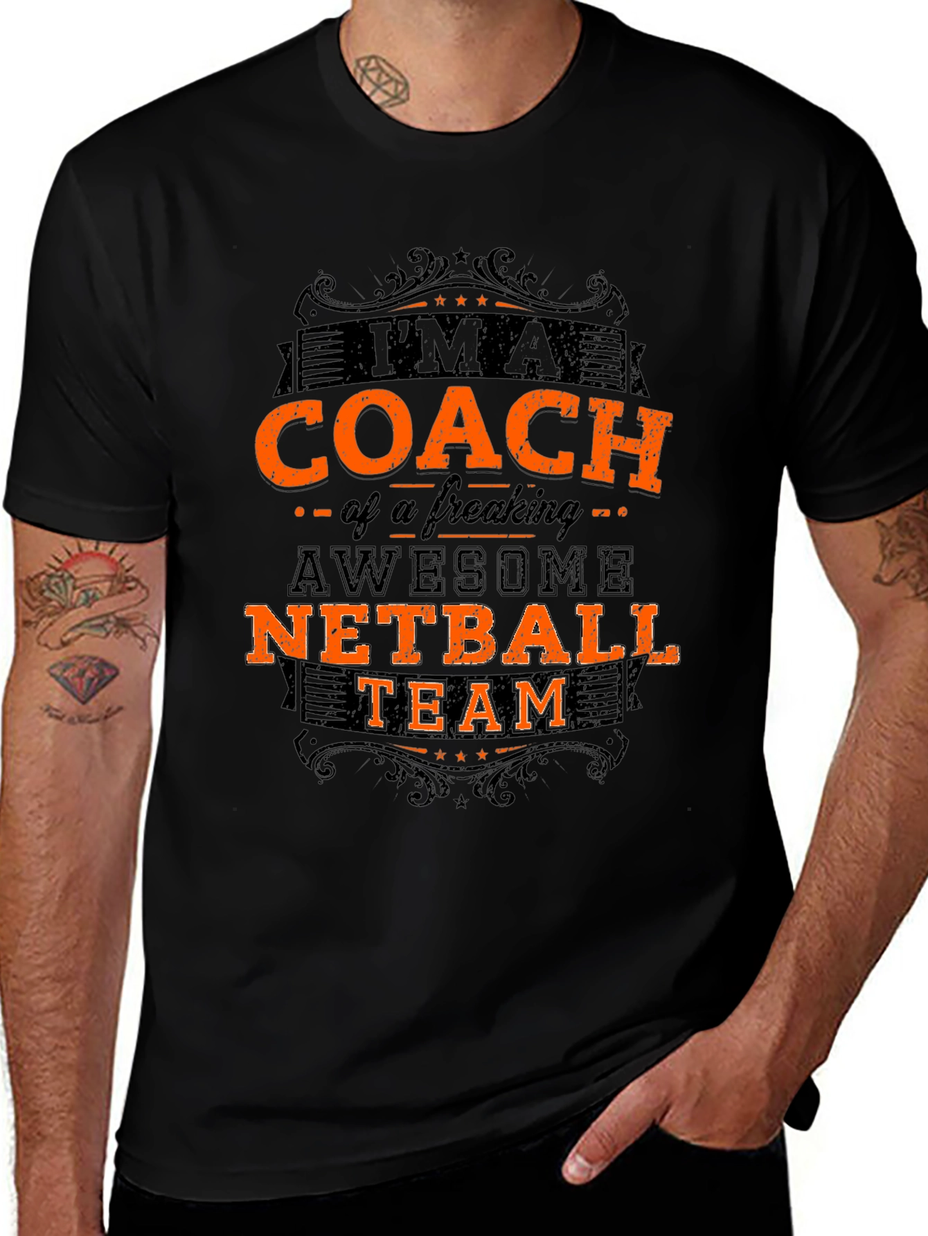 Awesome Netball Team Coach Graphic Tee