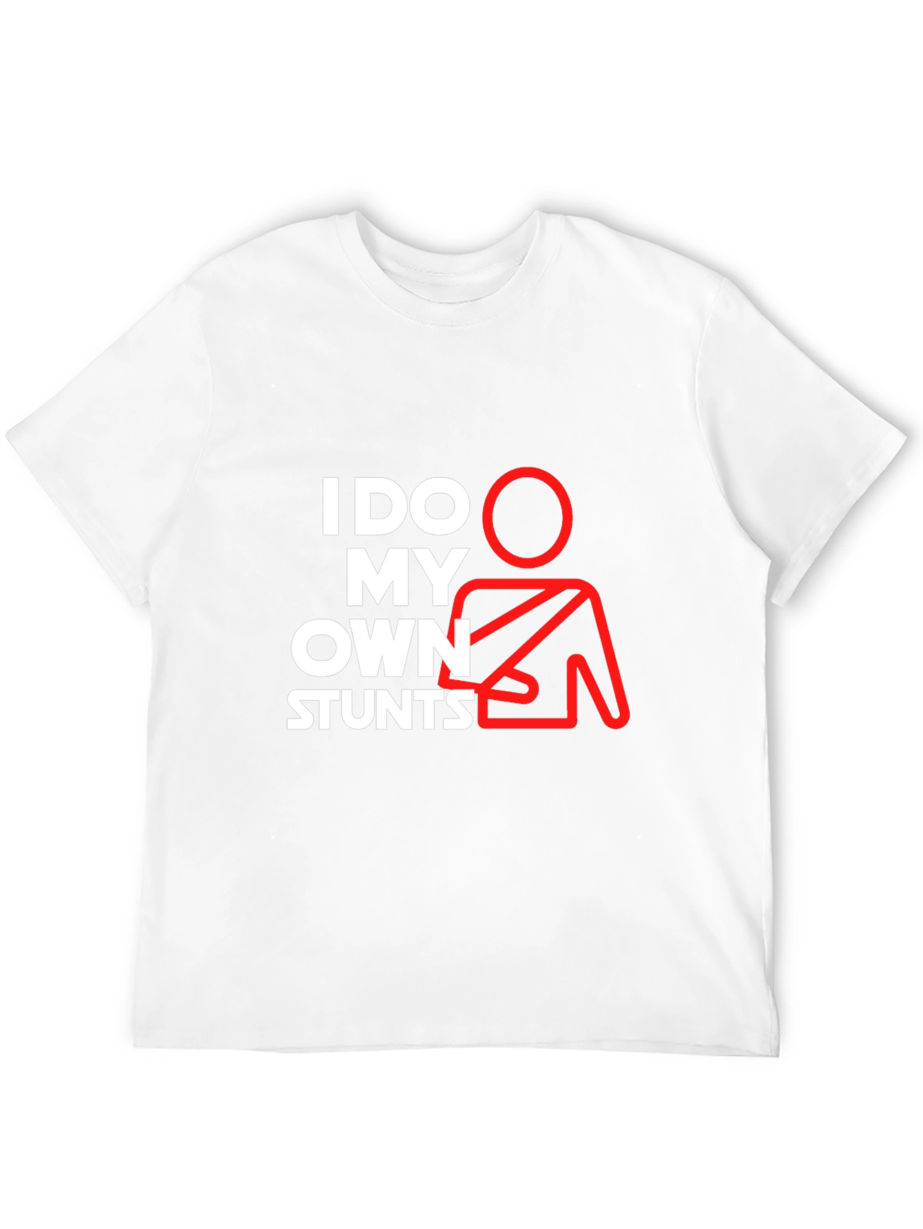 I Do My Own Stunts Graphic Tee - Black