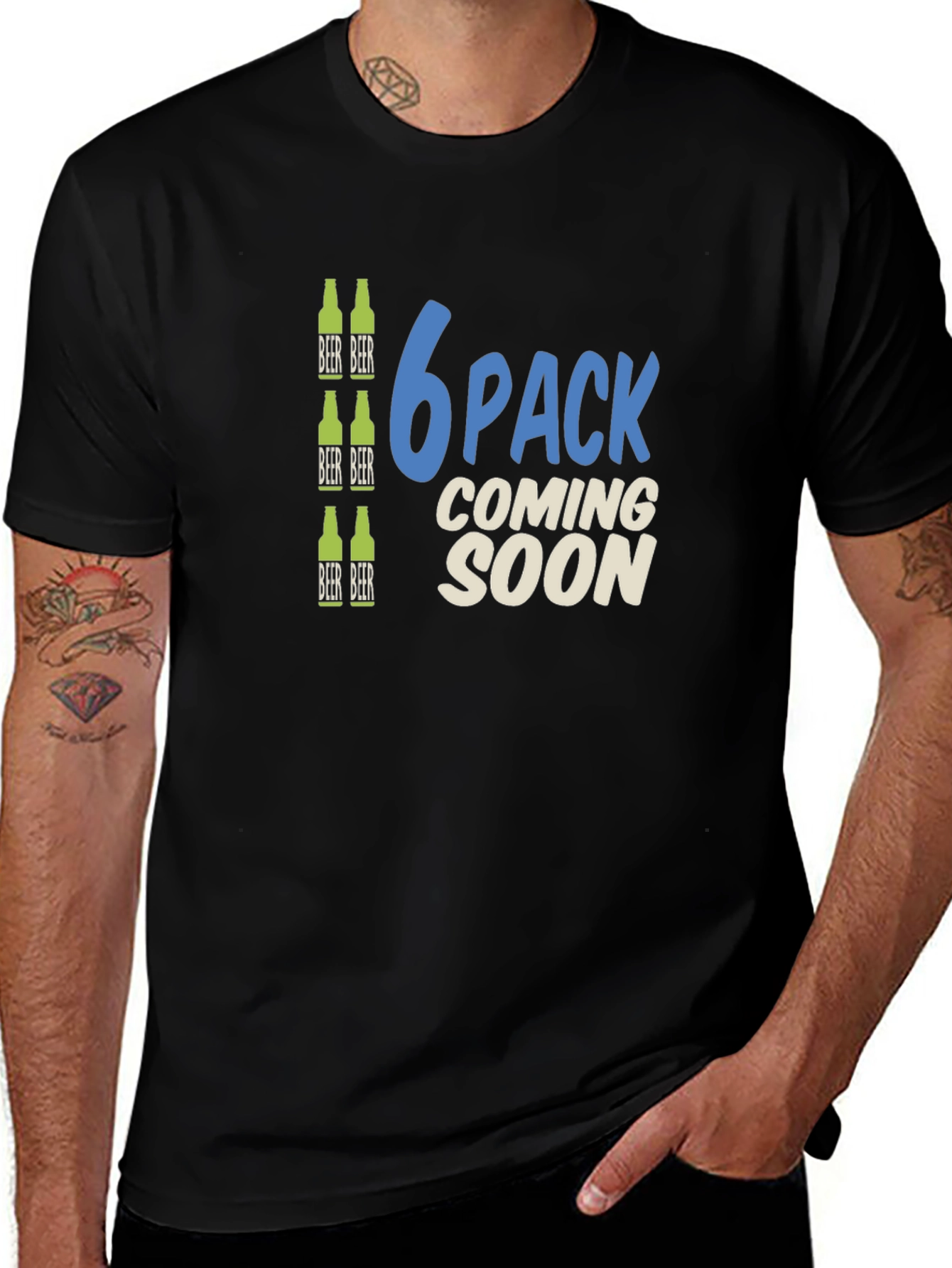 6 Pack Coming Soon Funny T-Shirt