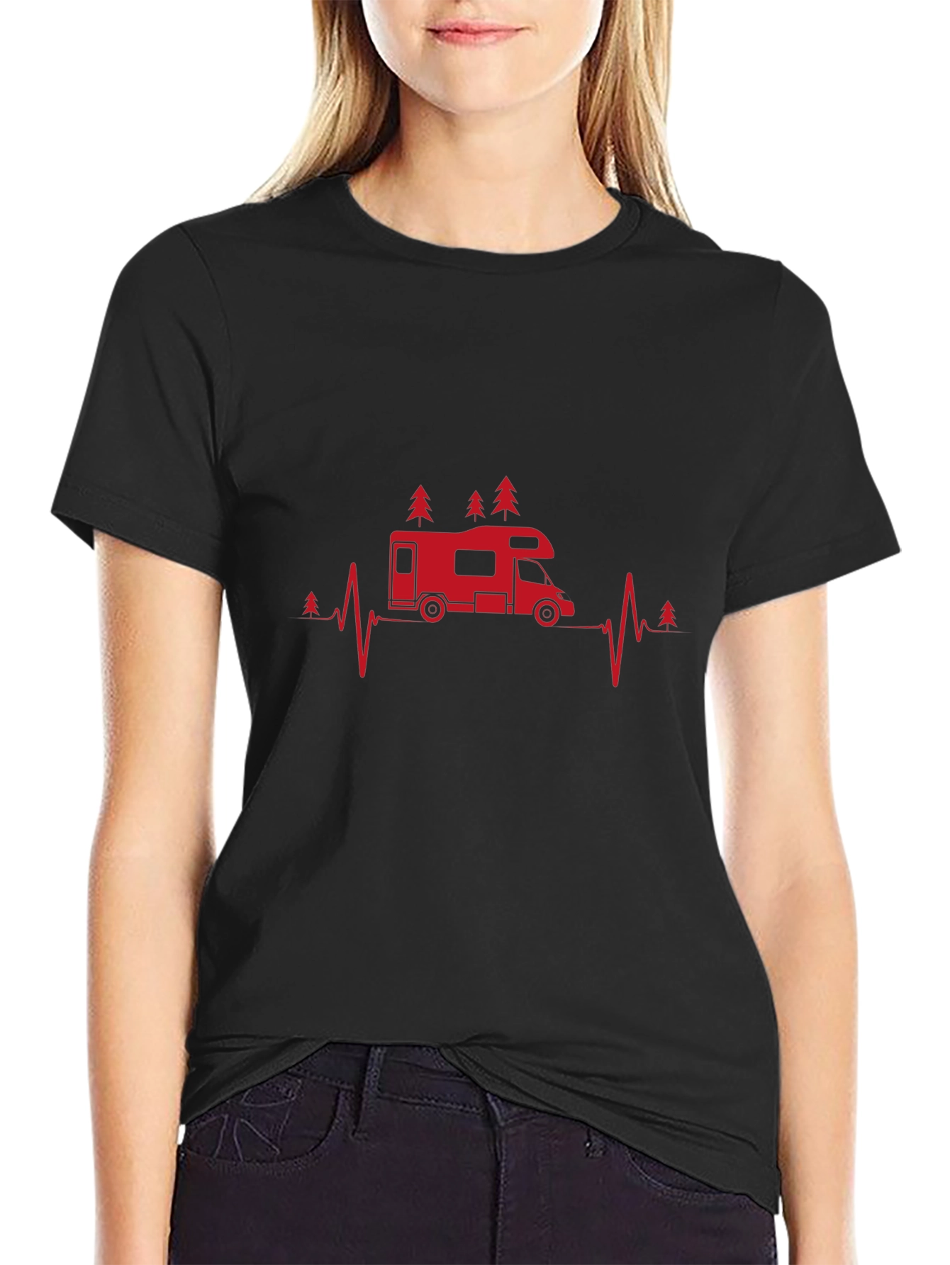 RV Heartbeat T-Shirt - Camping Lover Tee