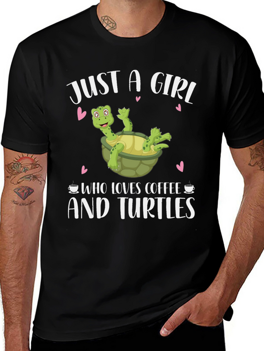 Girl Loves Coffee and Turtles T-Shirt
