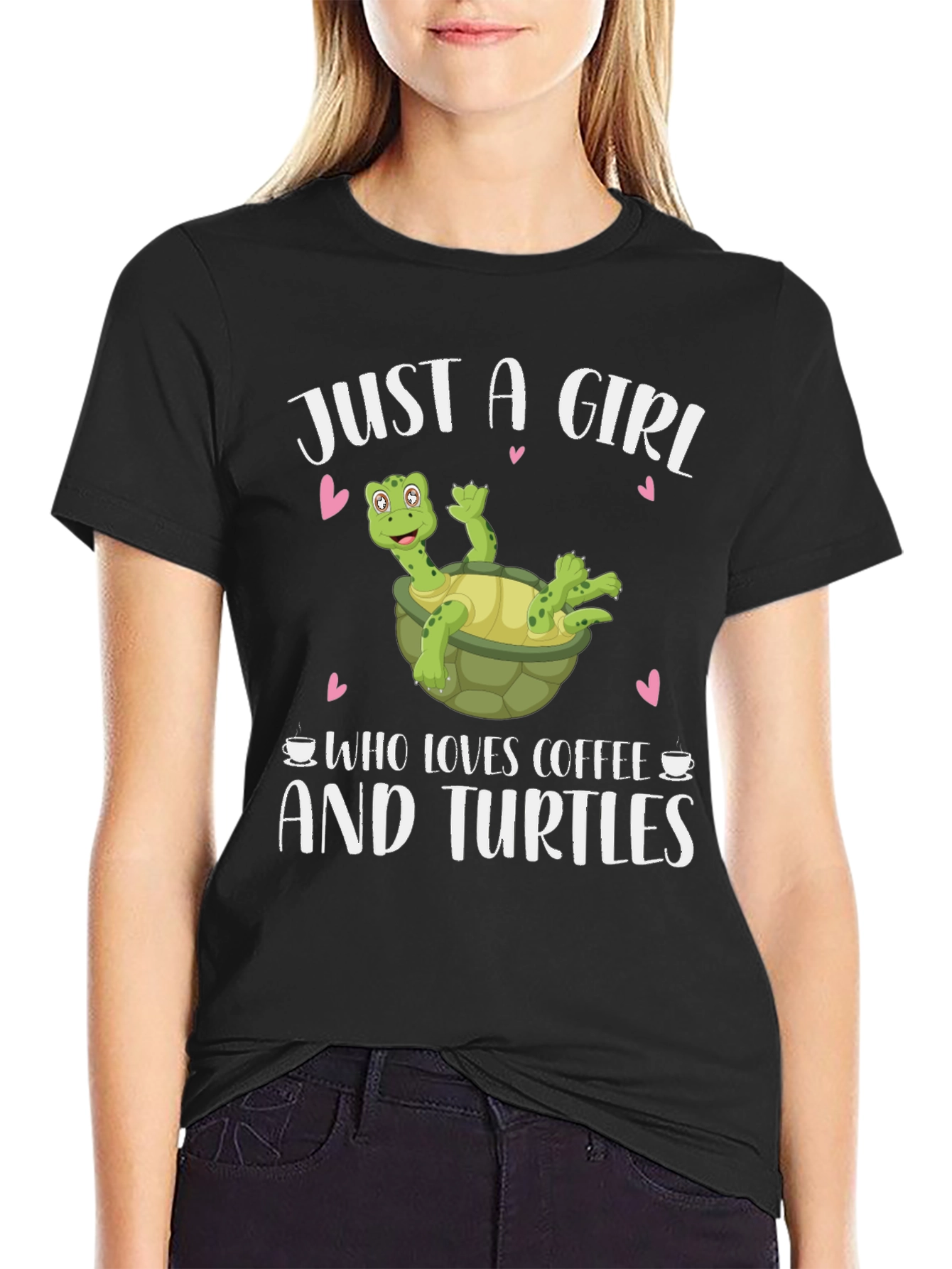 Girl Loves Coffee and Turtles T-Shirt