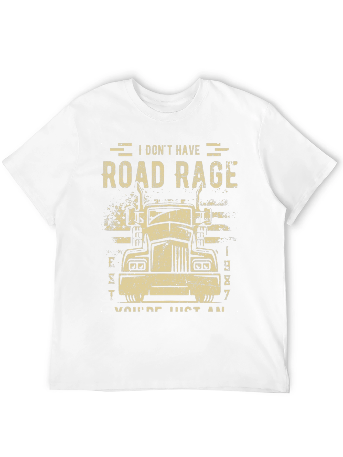 Road Rage Trucker Tee - Black Cotton Blend