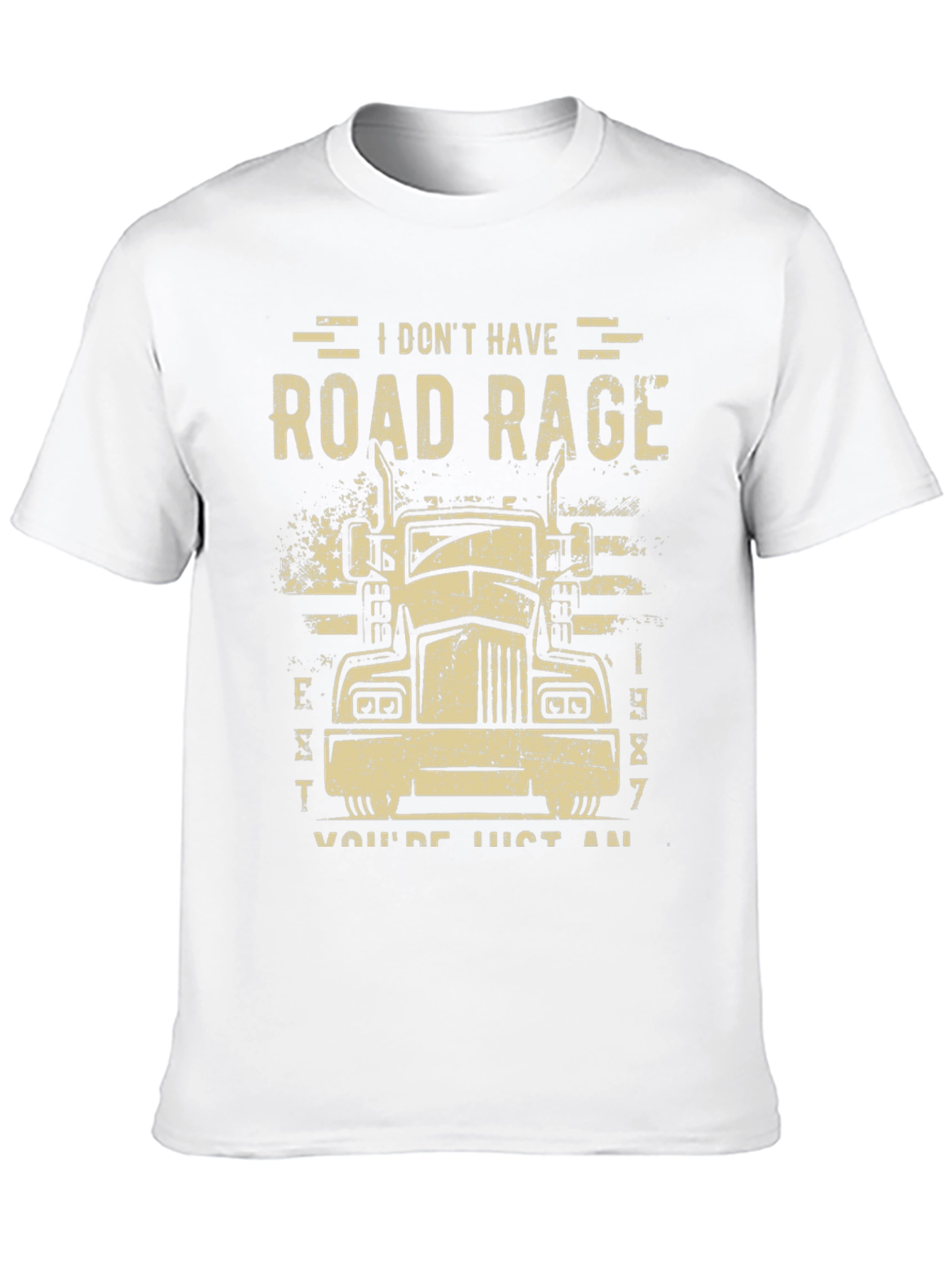 Road Rage Trucker Tee - Black Cotton Blend