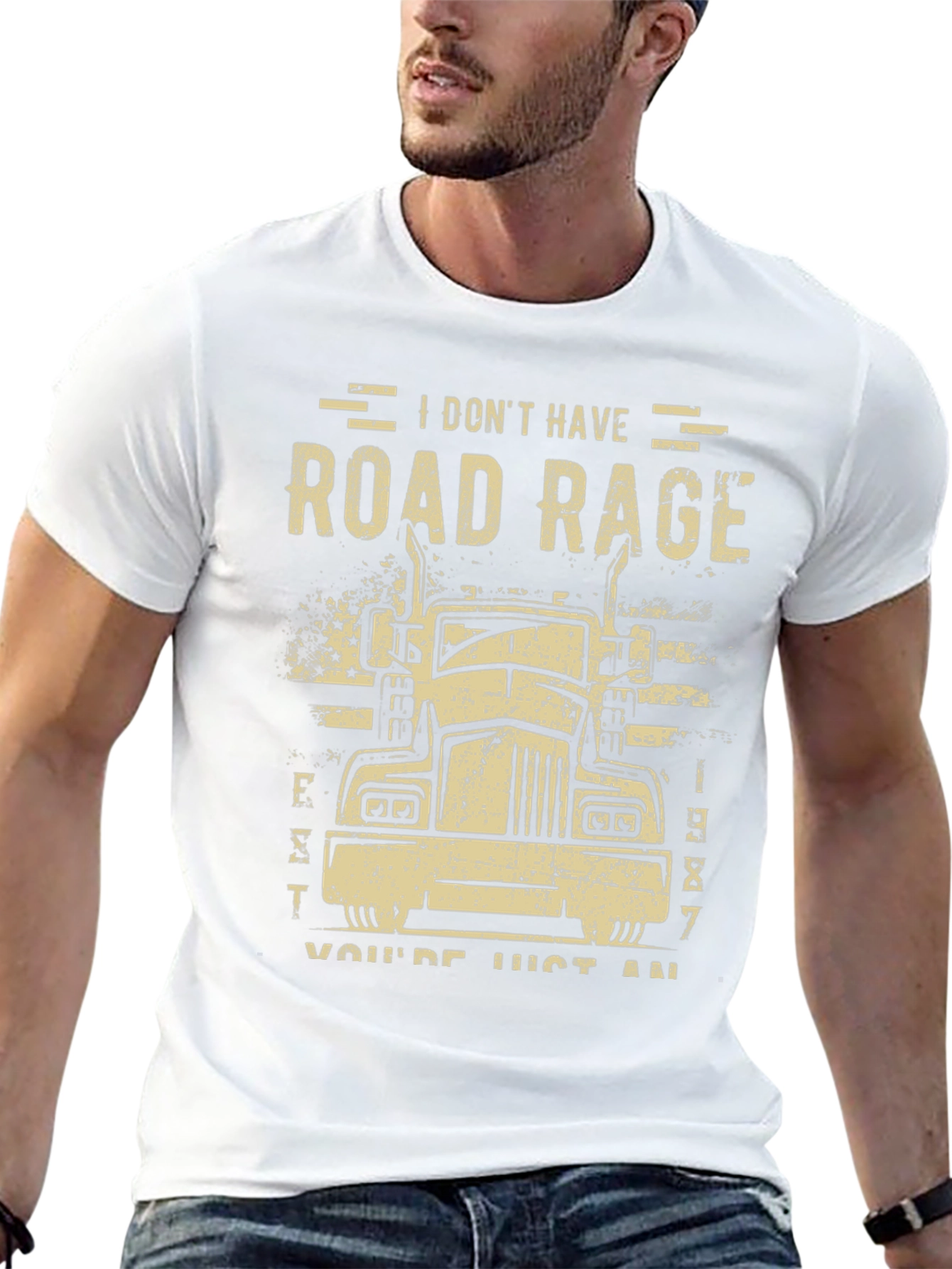 Road Rage Trucker Tee - Black Cotton Blend
