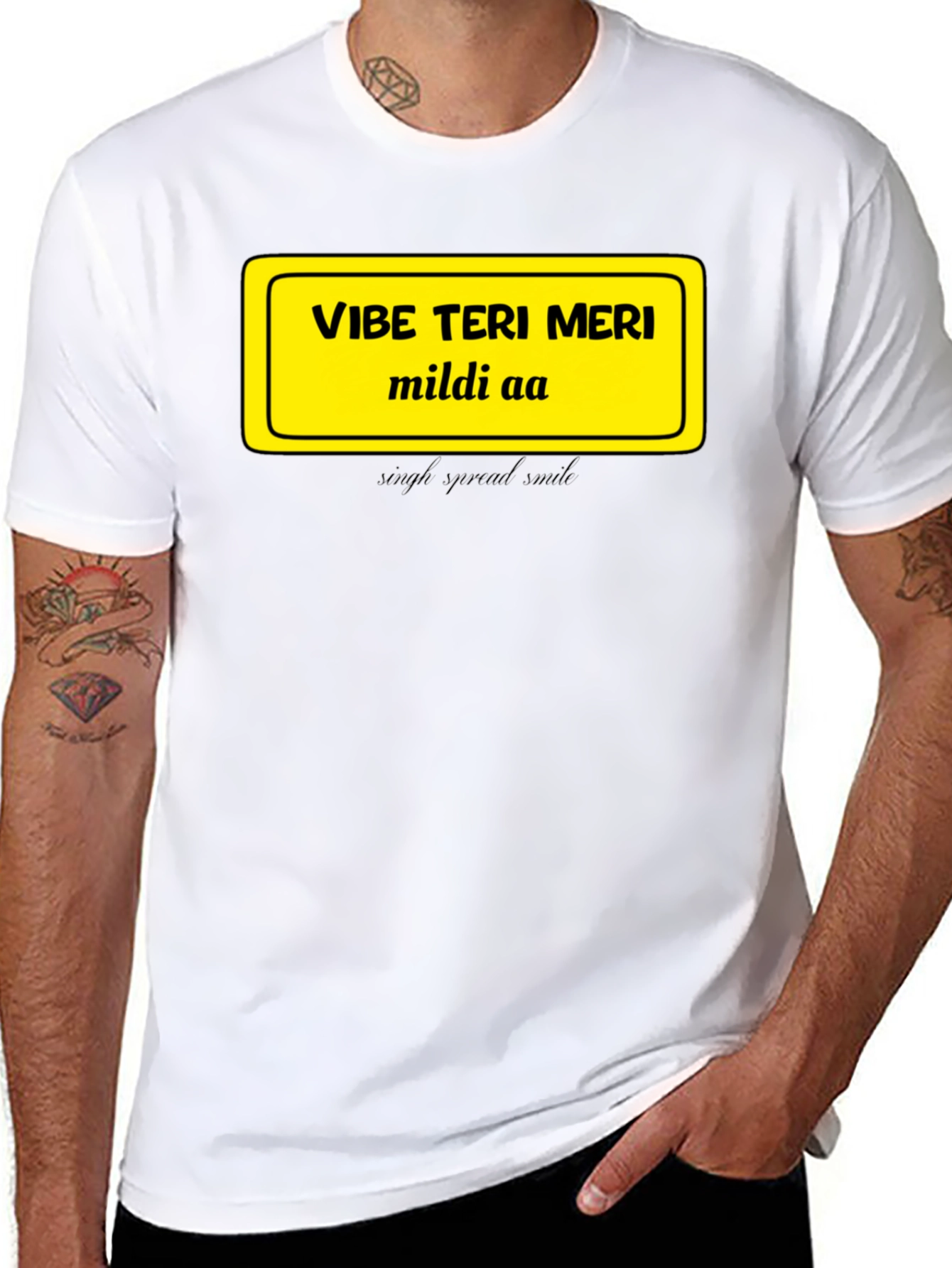 Vibe Teri Meri T-Shirt - Casual Black Tee