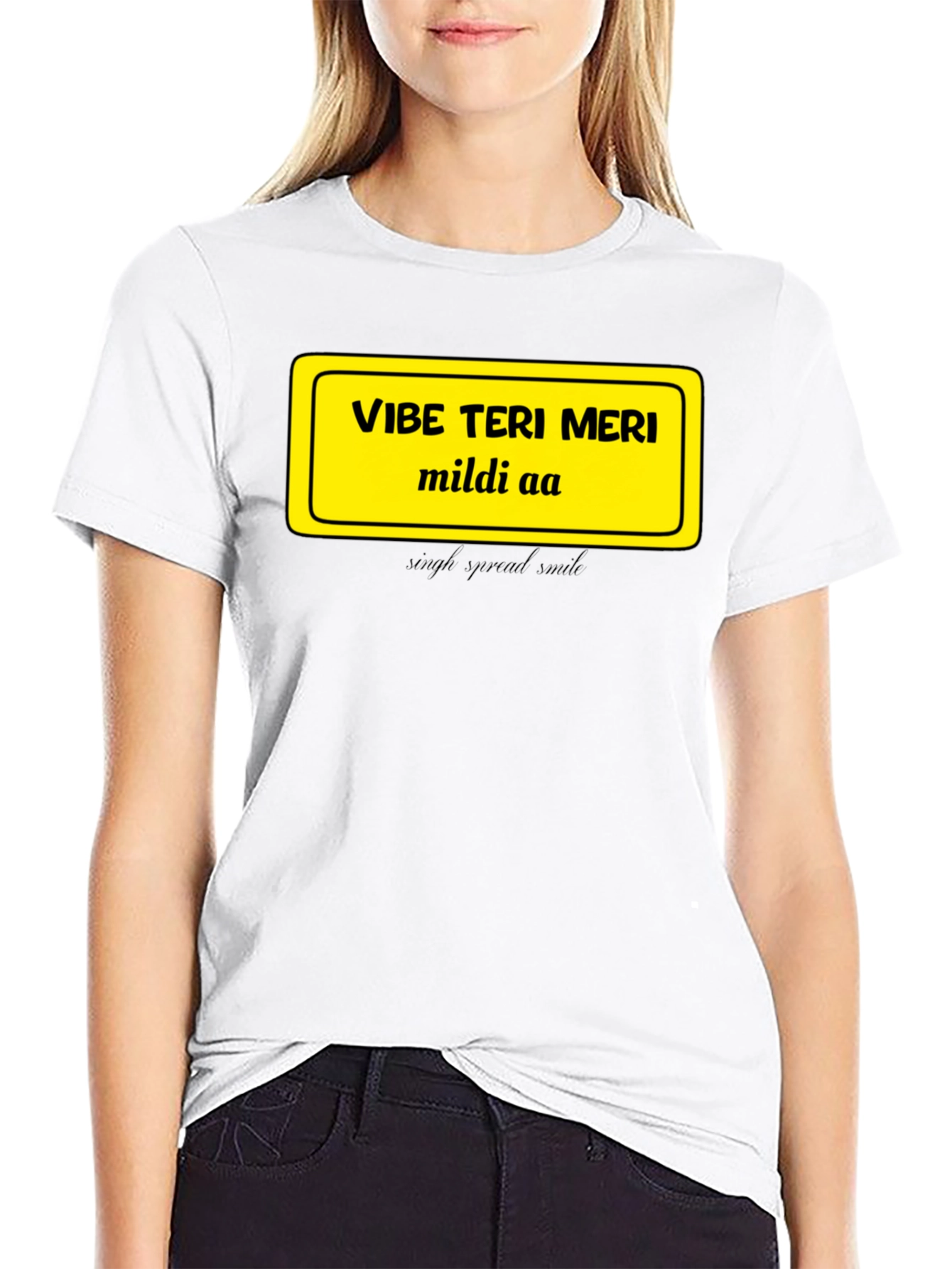 Vibe Teri Meri T-Shirt - Casual Black Tee