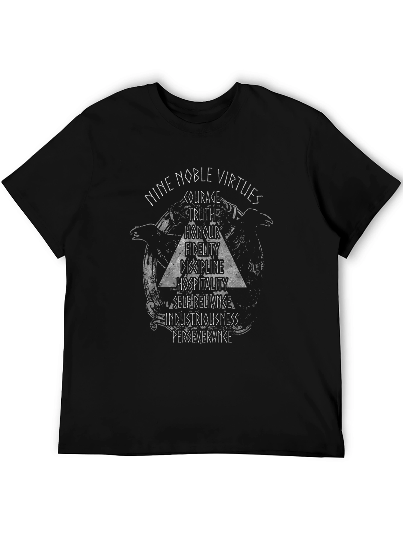Nine Noble Virtues Graphic Tee - Black