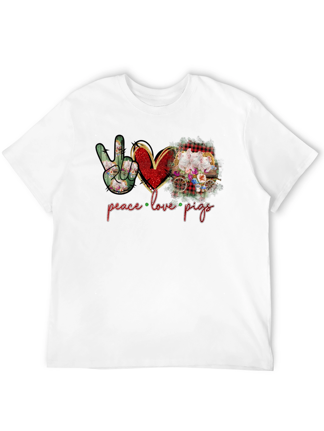 Peace Love Pigs Graphic T-Shirt
