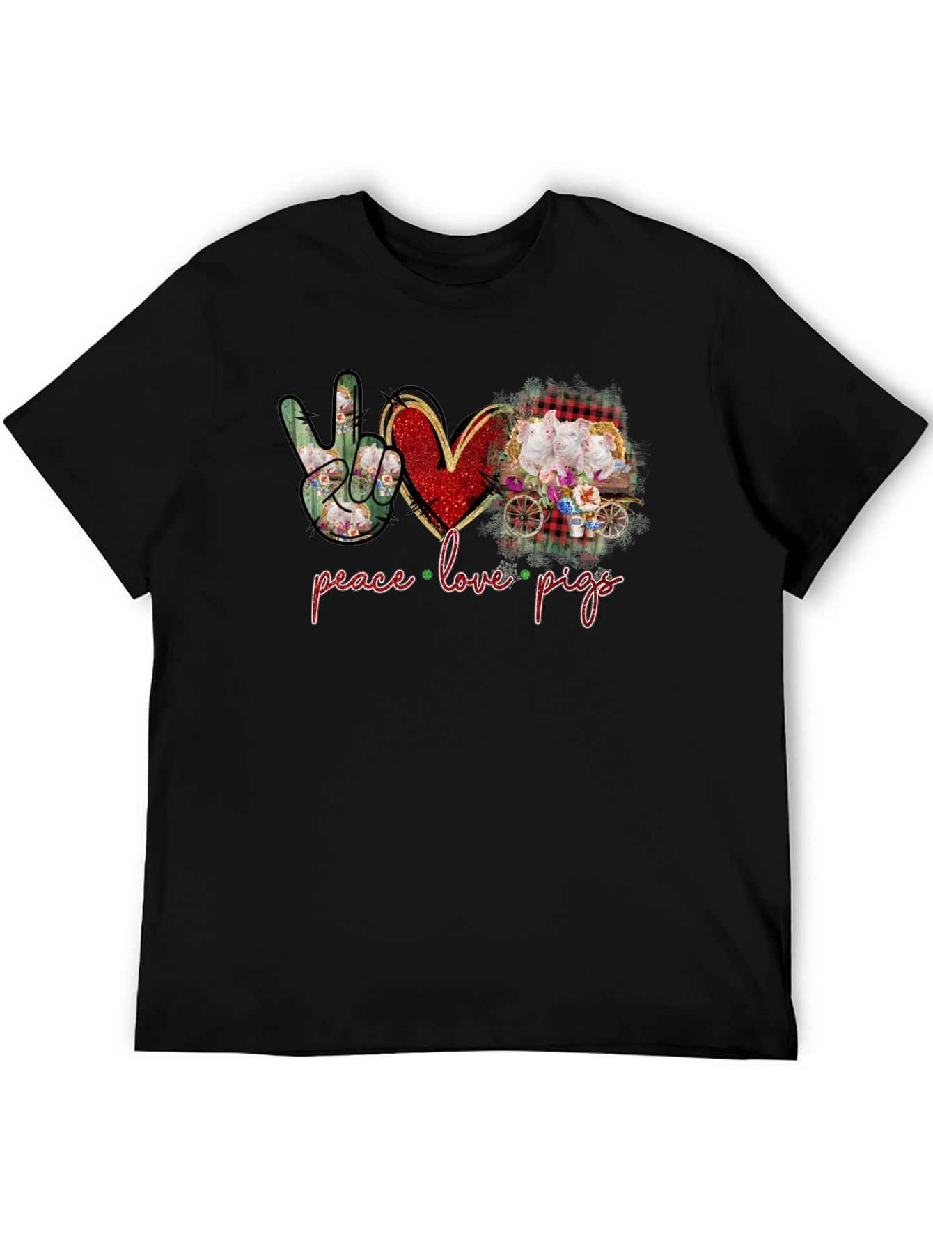 Peace Love Pigs Graphic T-Shirt