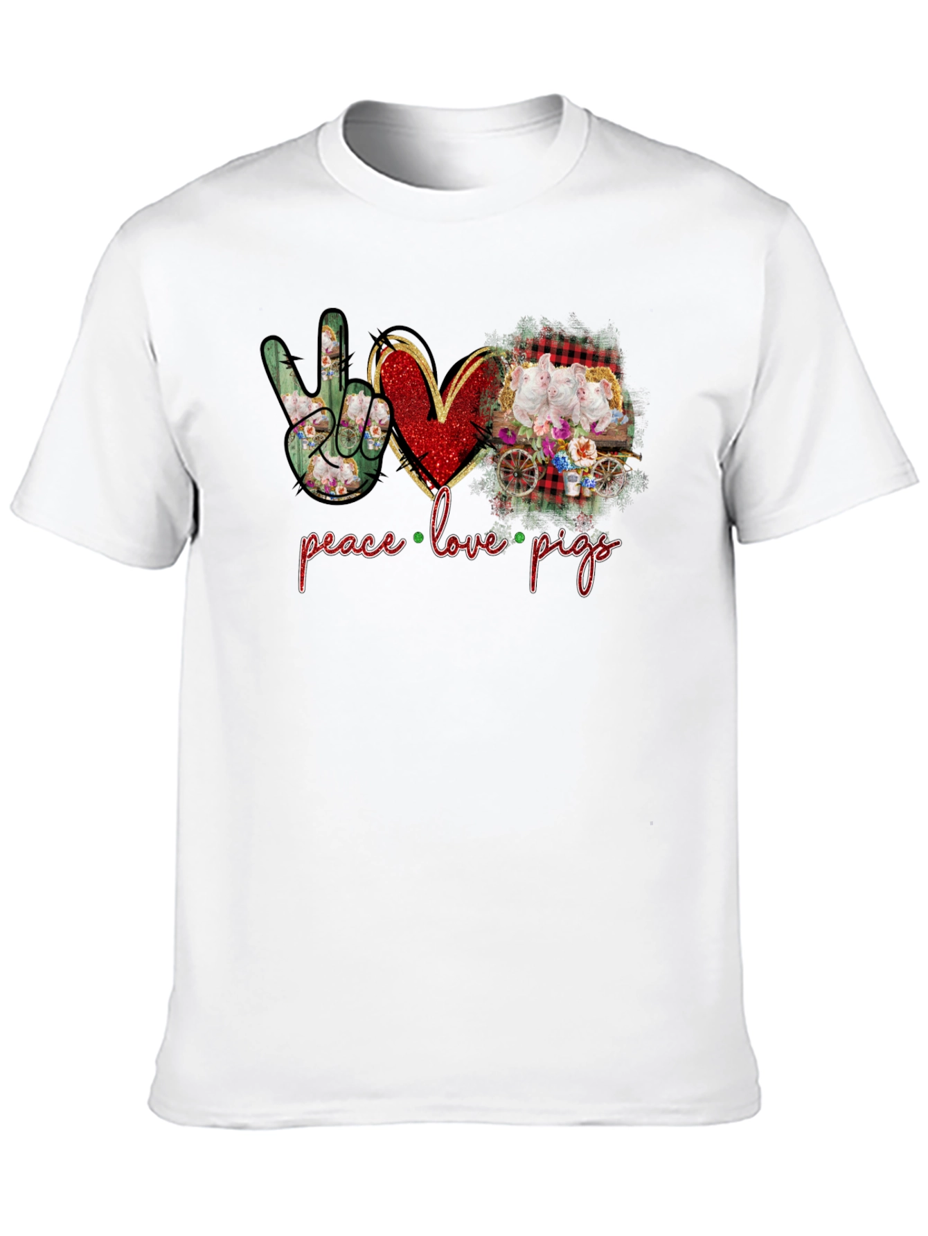 Peace Love Pigs Graphic T-Shirt