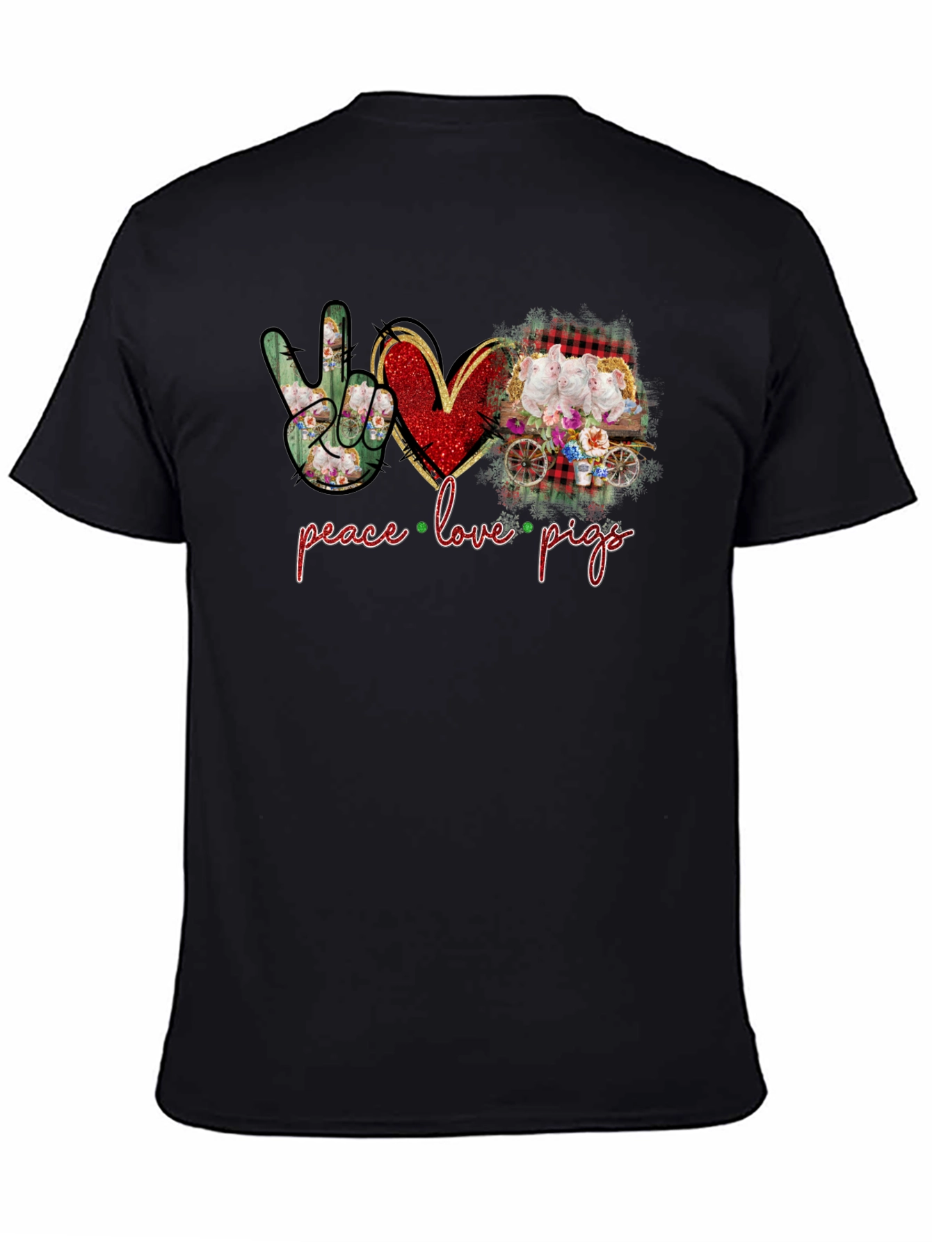 Peace Love Pigs Graphic T-Shirt