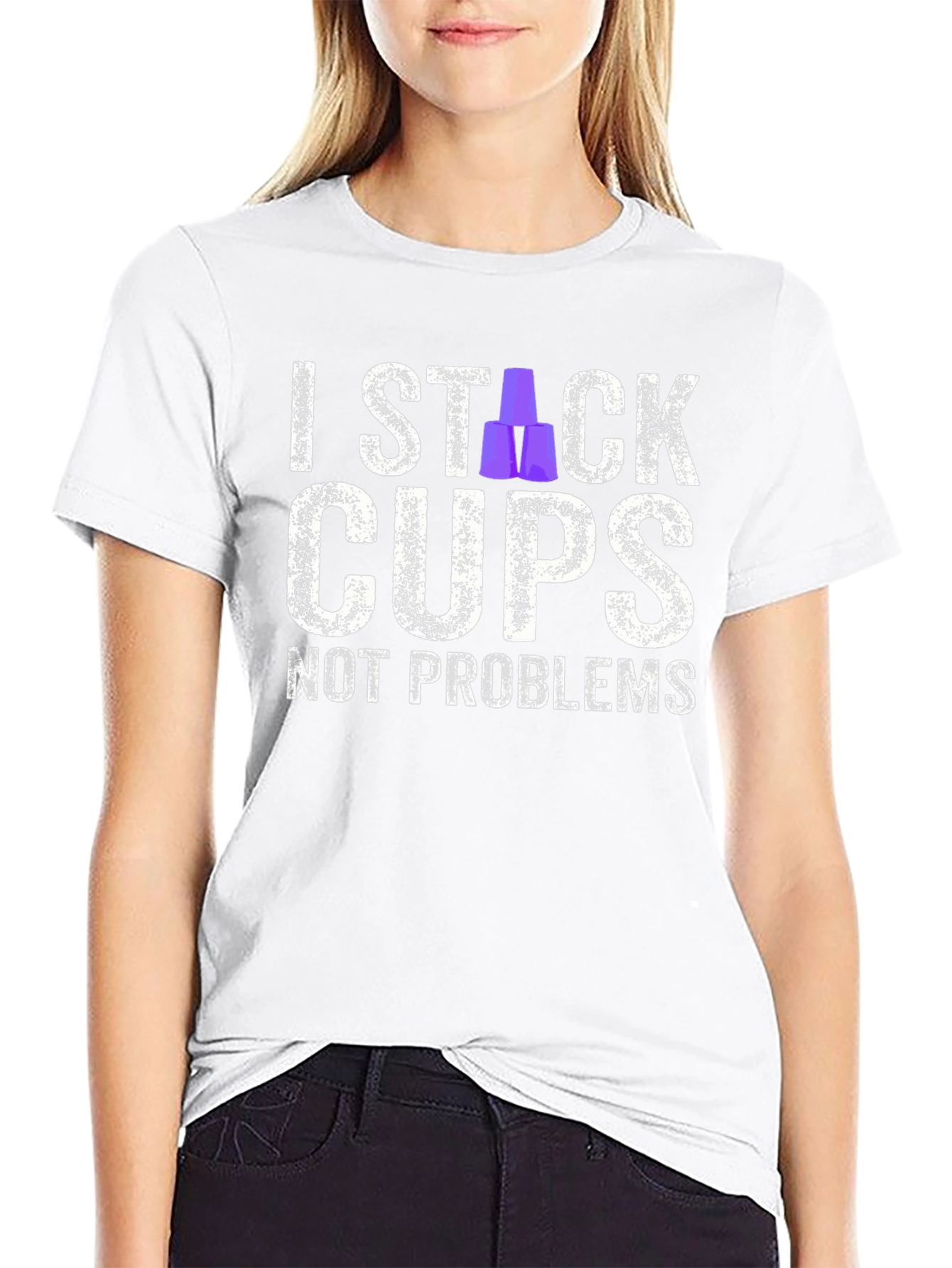 I Stack Cups Not Problems Graphic T-Shirt