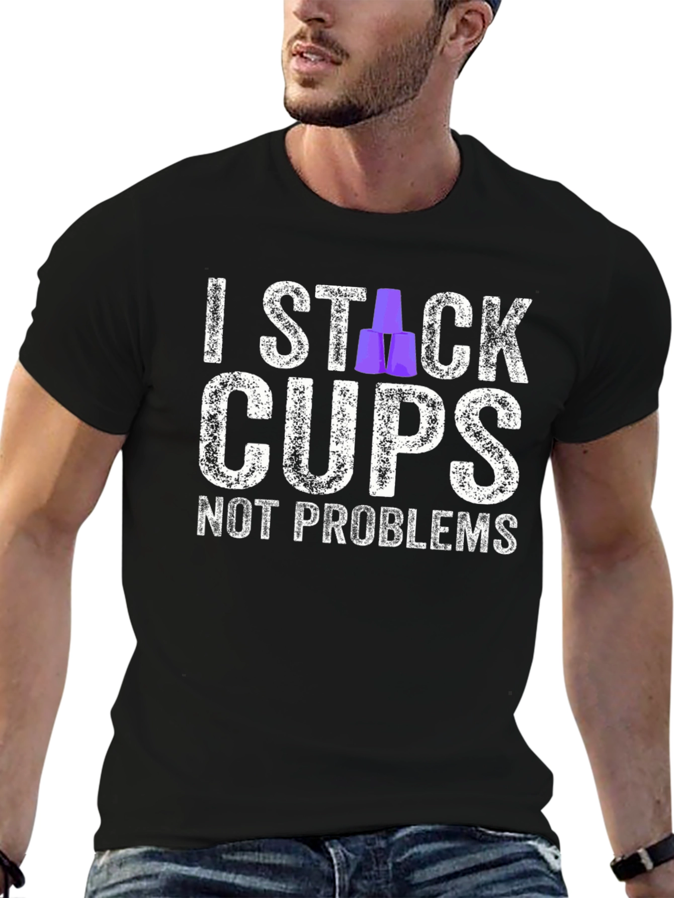 I Stack Cups Not Problems Graphic T-Shirt