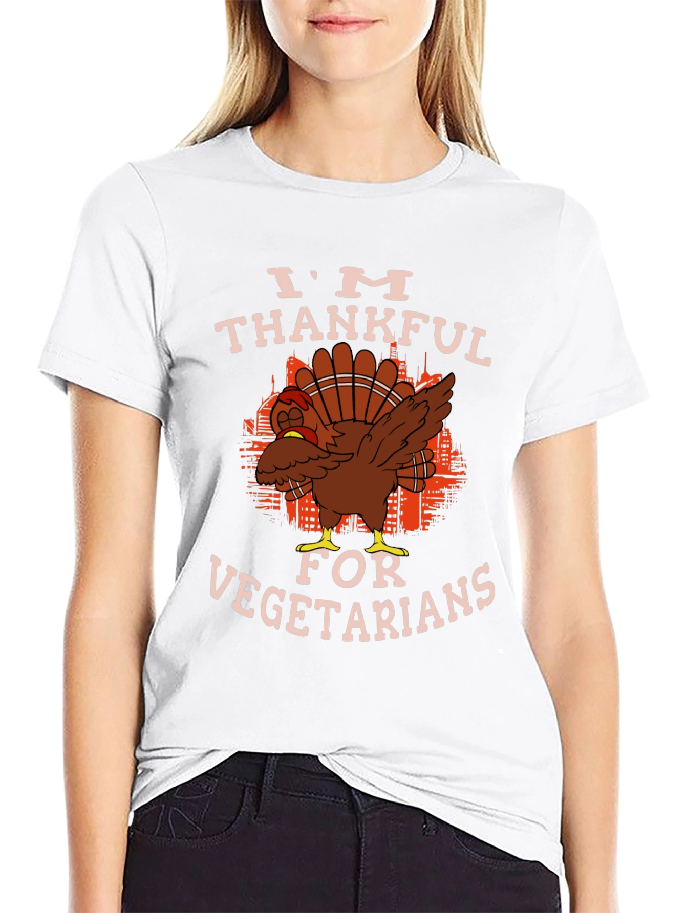 Thanksgiving Turkey T-Shirt - Im Thankful For Vegetarians