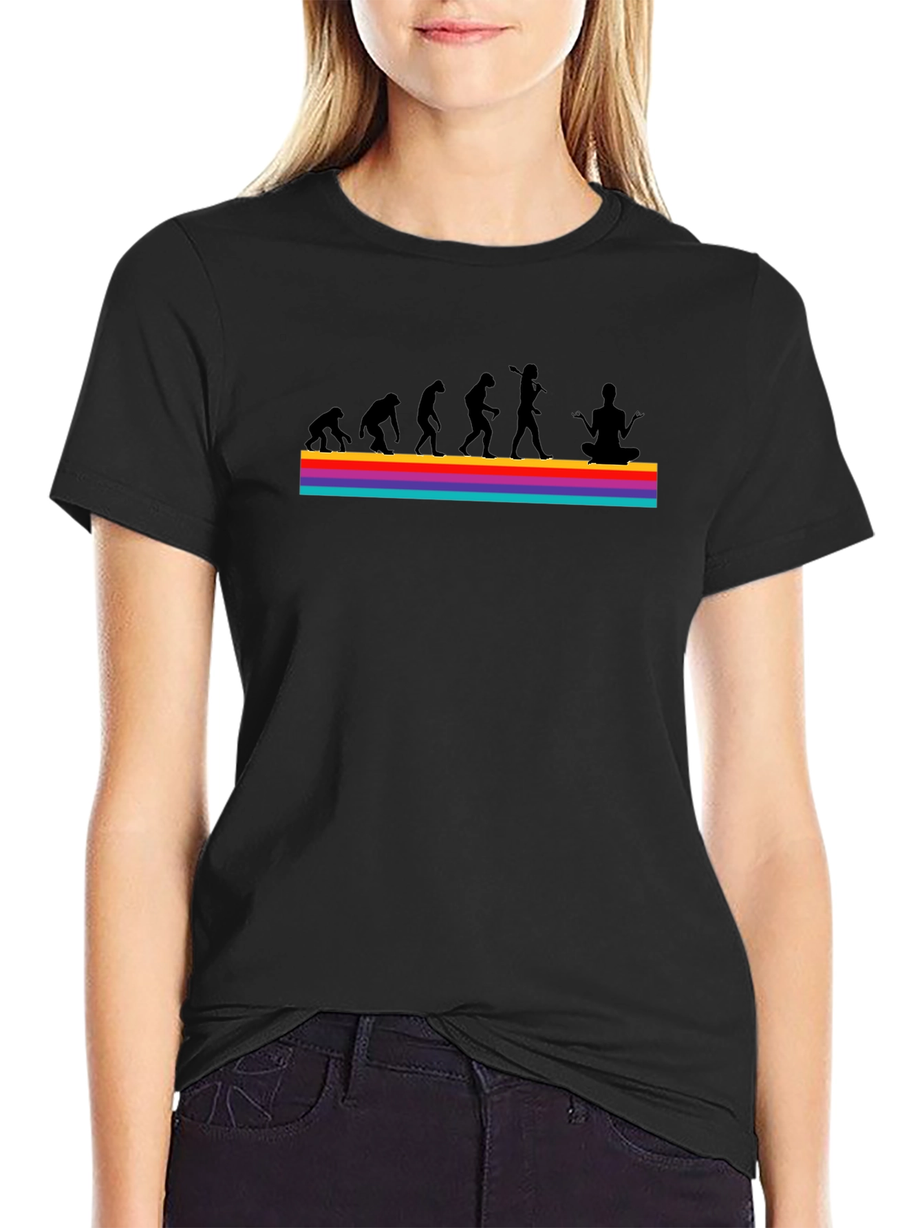 Evolution to Meditation Black T-Shirt