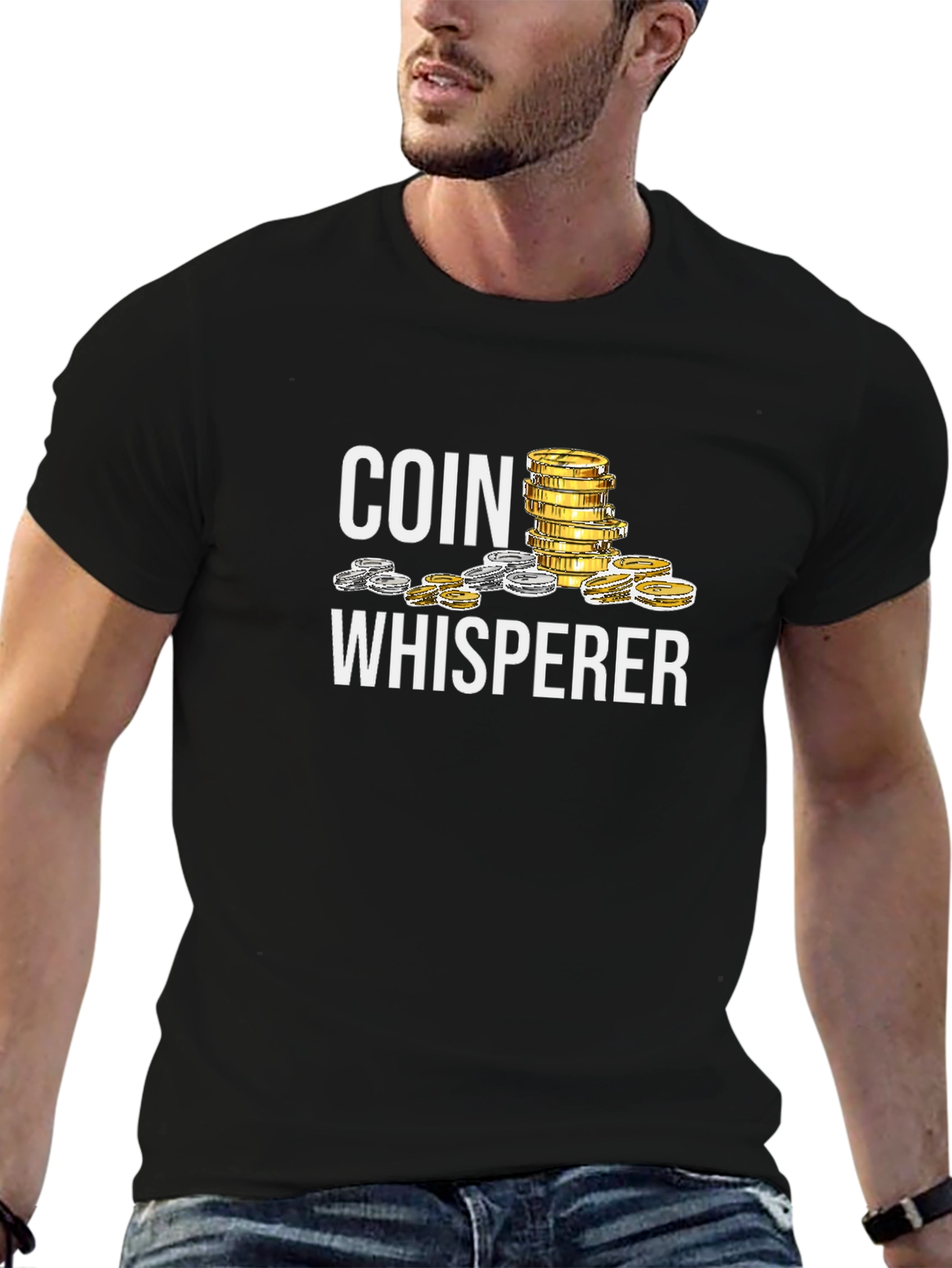 Coin Whisperer Black T-Shirt