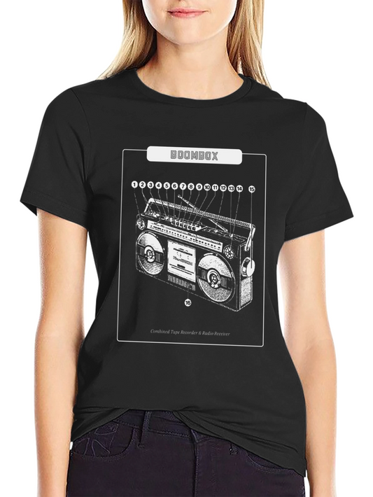 Boombox Diagram Graphic T-Shirt