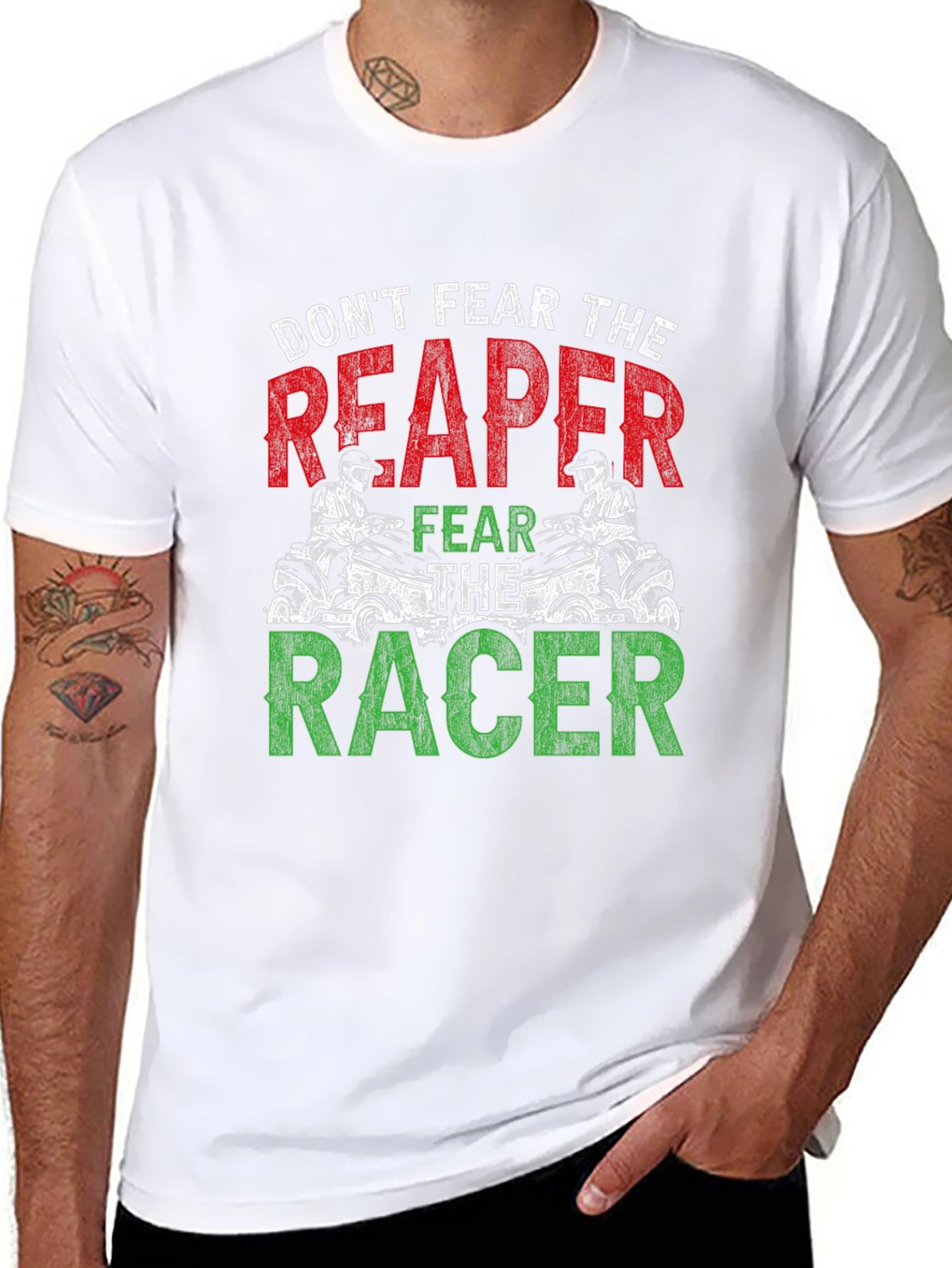 Dont Fear The Reaper Racer Graphic T-Shirt