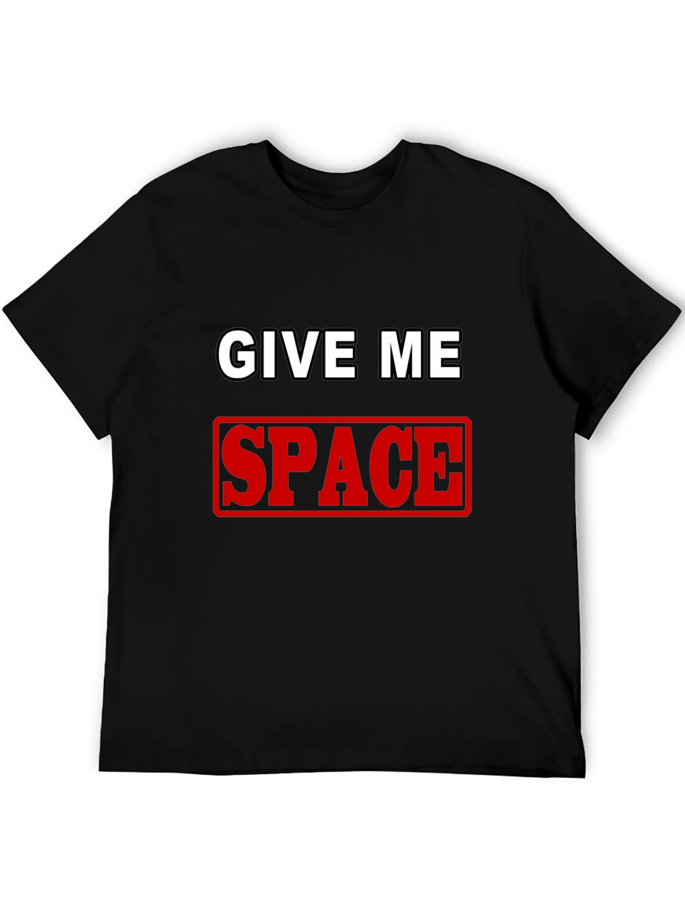 Give Me Space T-Shirt - Black Cotton Blend