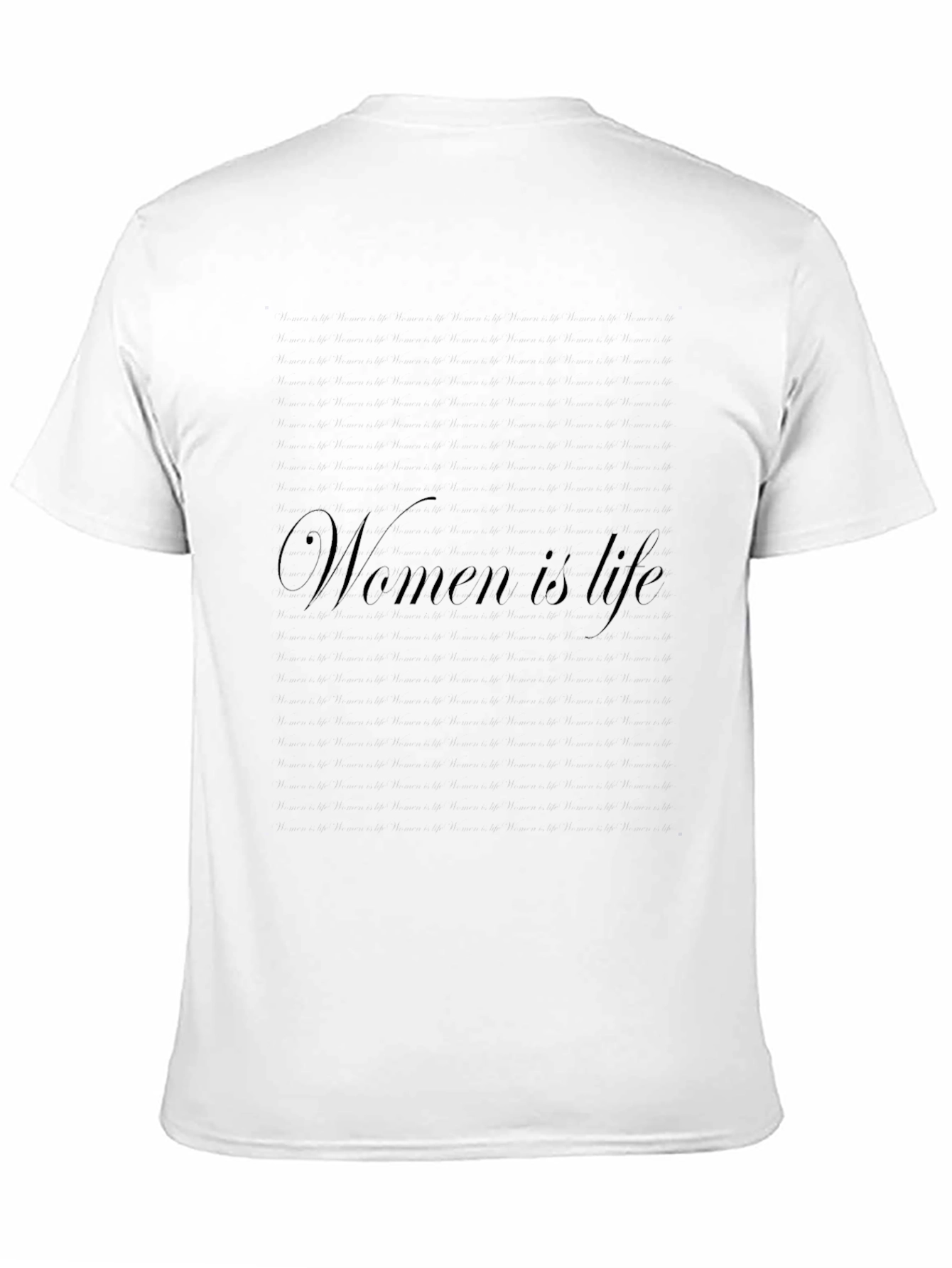 Women is Life Black T-Shirt