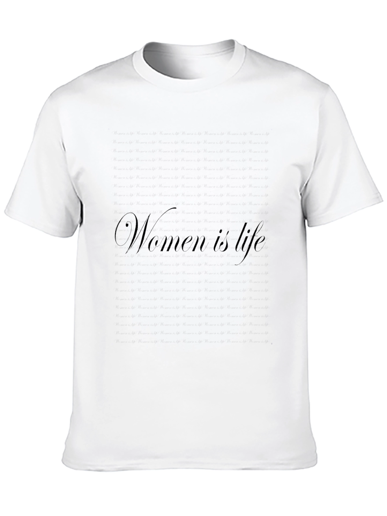 Women is Life Black T-Shirt