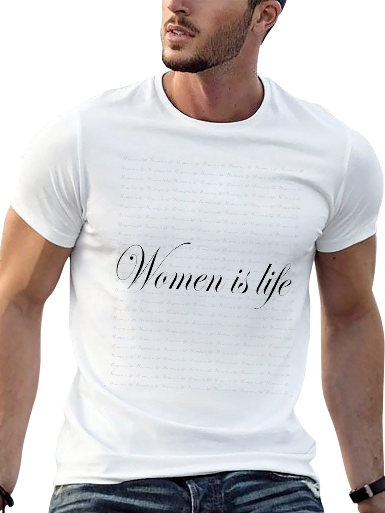 Women is Life Black T-Shirt
