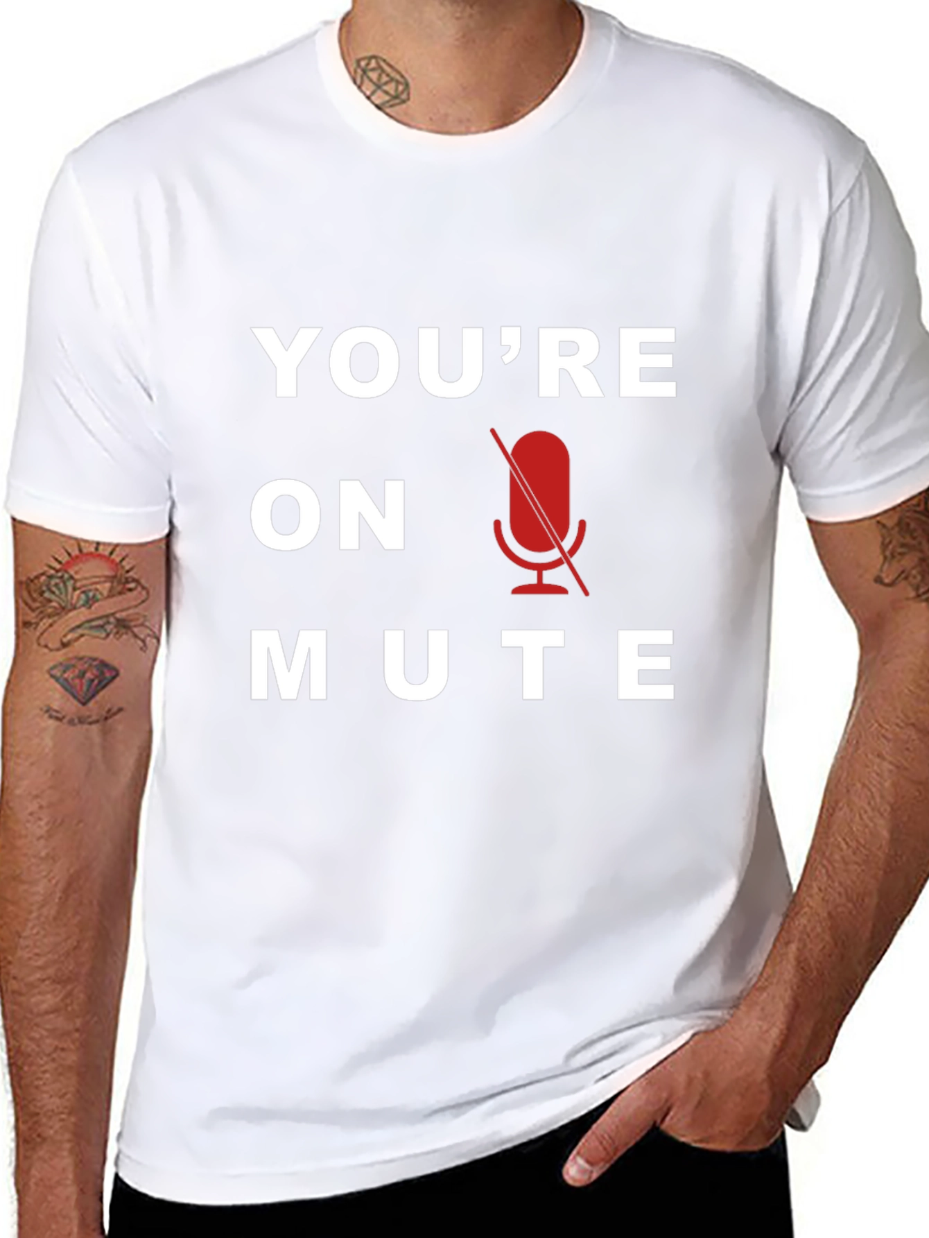 Youre On Mute Black Crew Neck T-Shirt
