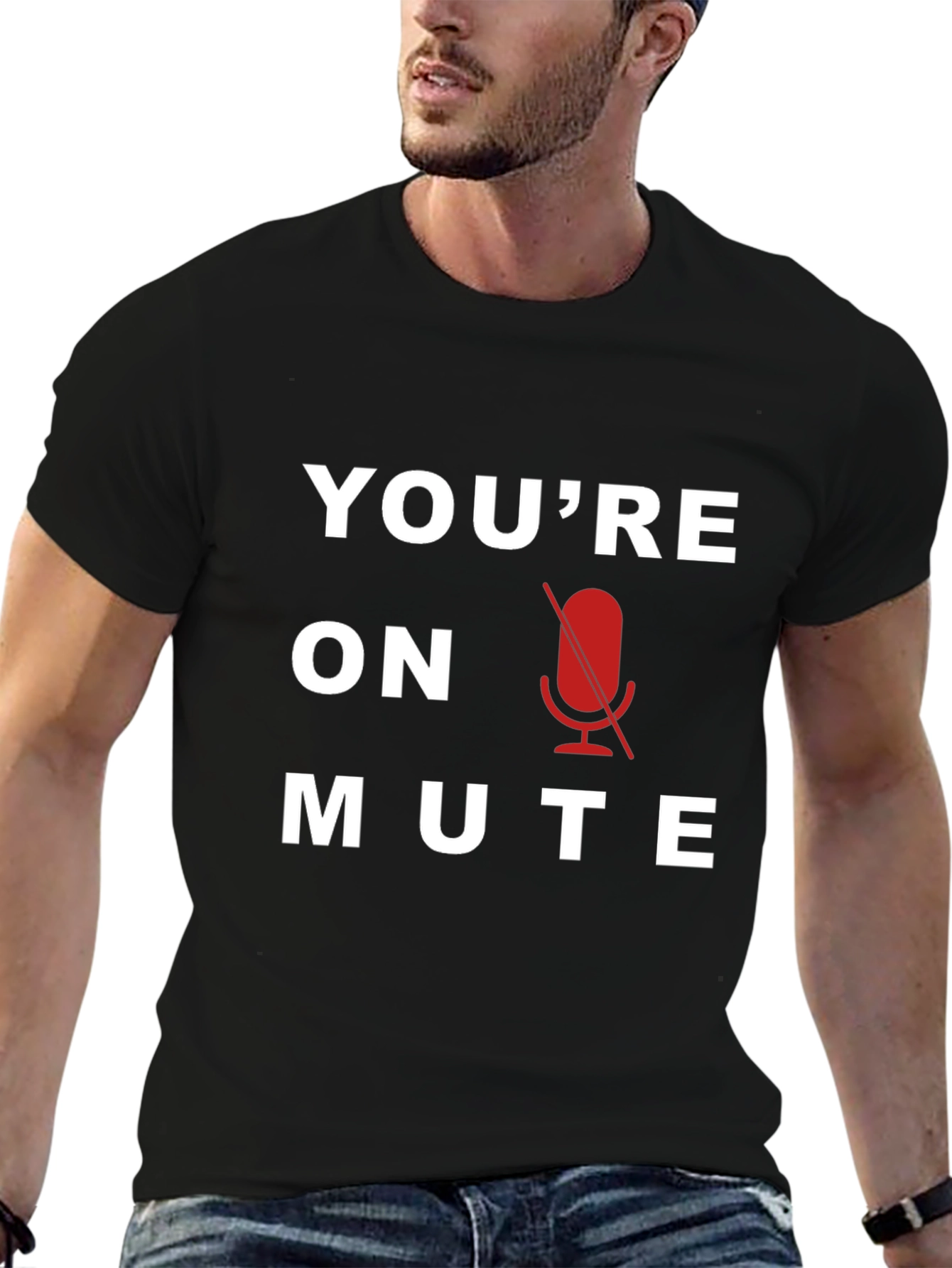 Youre On Mute Black Crew Neck T-Shirt
